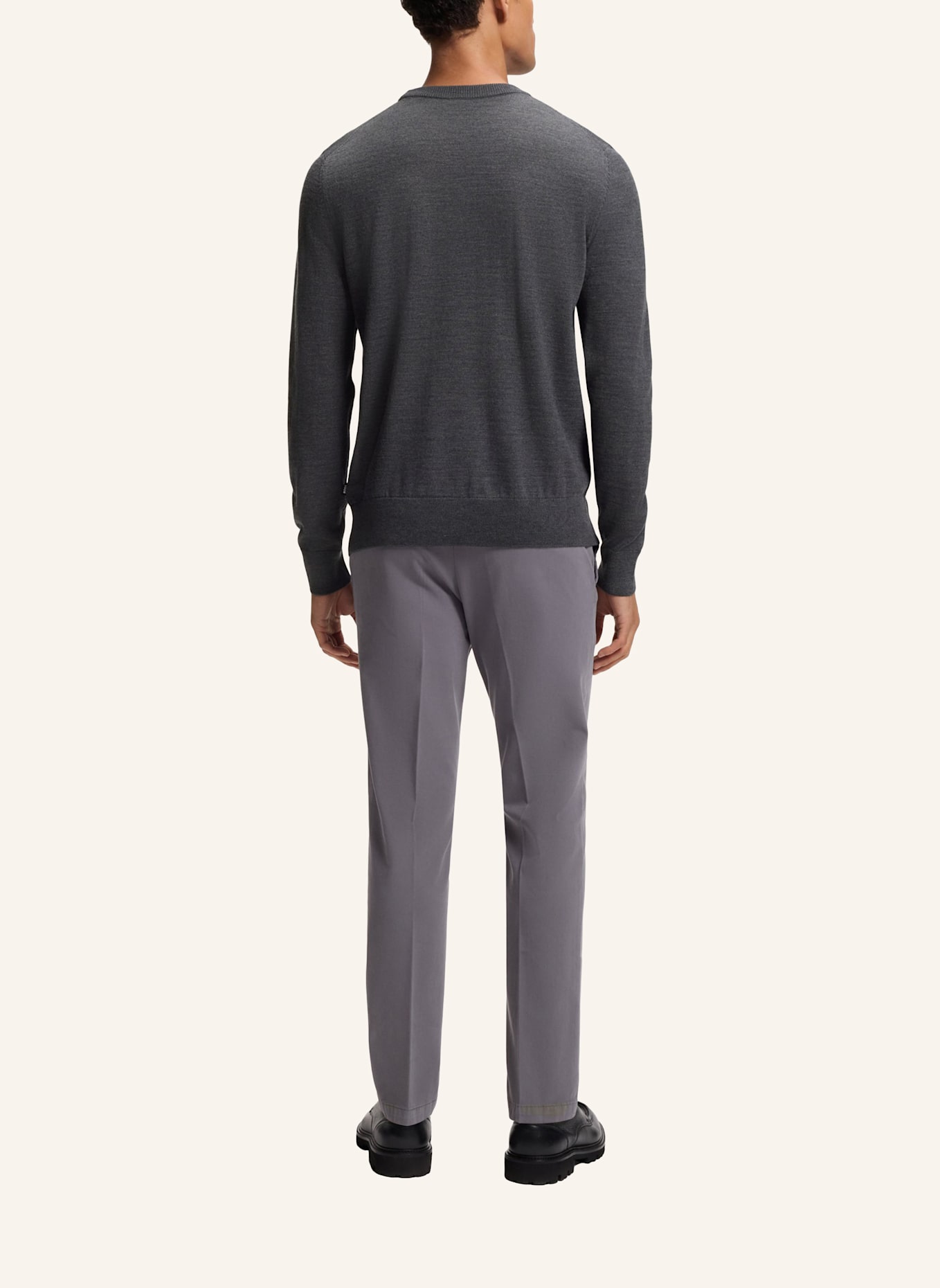 BOSS Pullover H-HINCLUSO_IN Regular Fit: GRAU