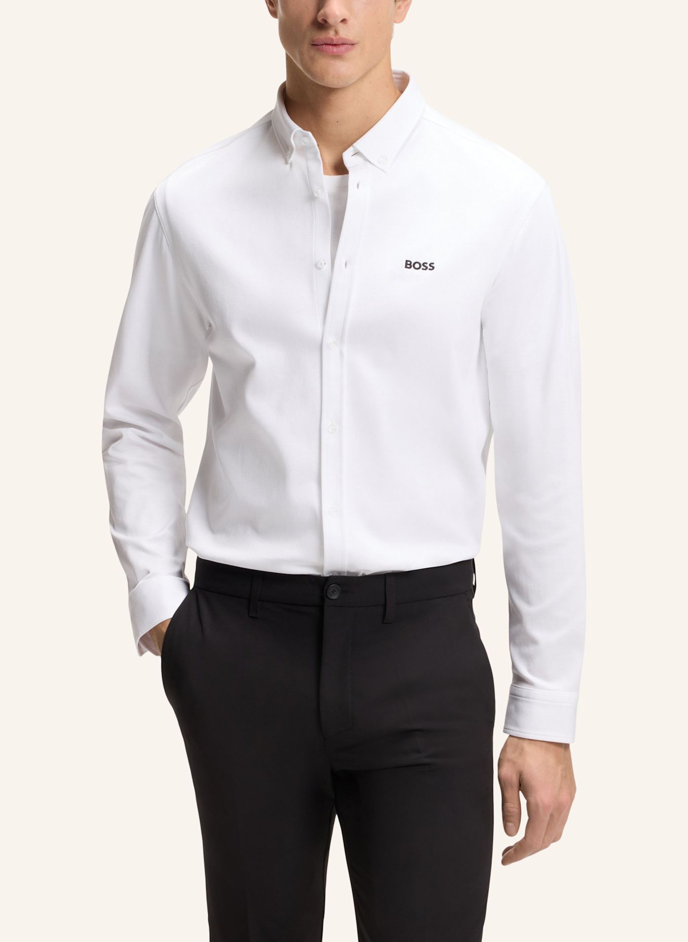 BOSS Hemd ST_MOTION L Regular Fit: WEISS