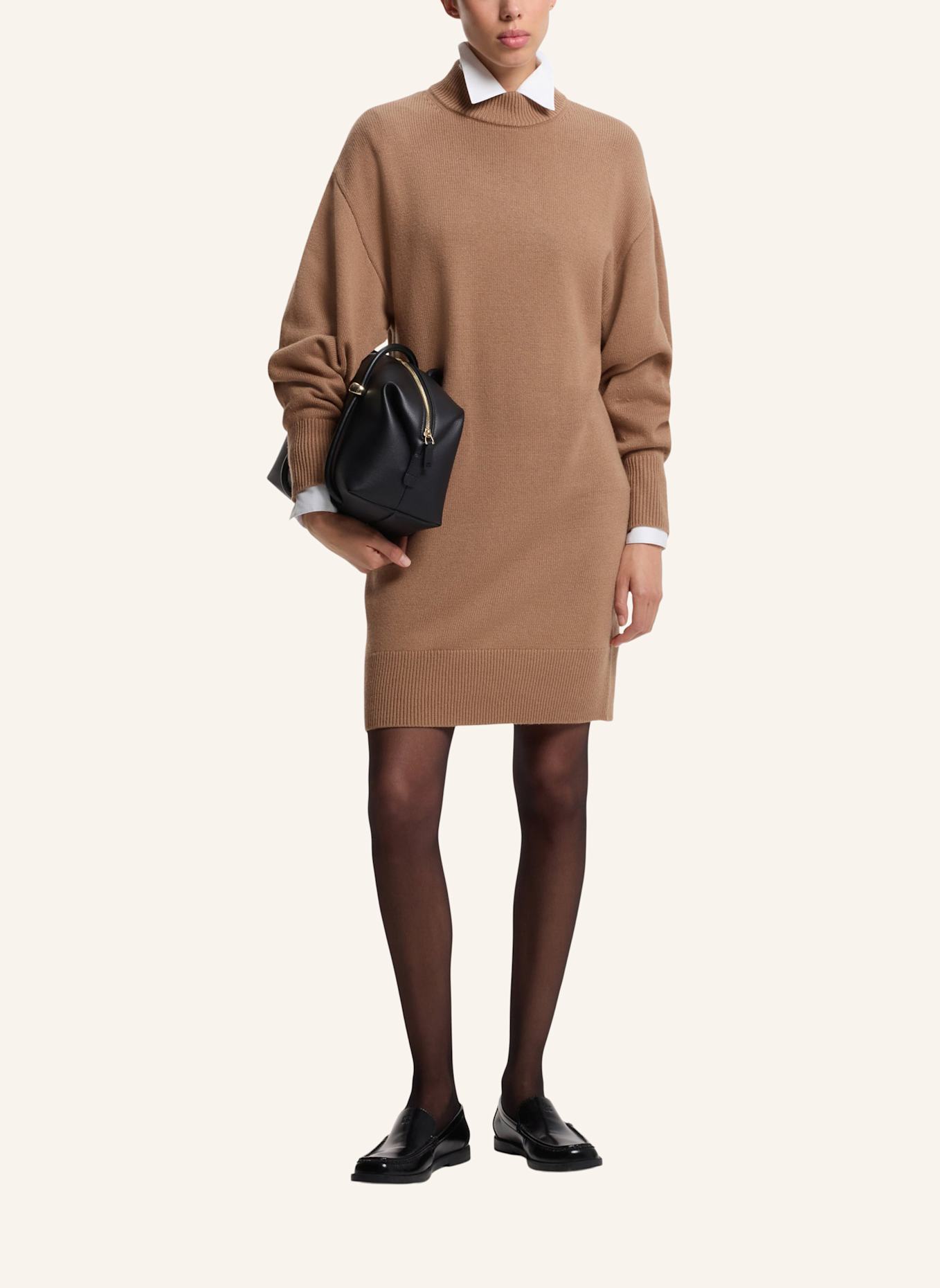 HUGO Knitted Dresses SORELLENY Oversize Fit: BRAUN
