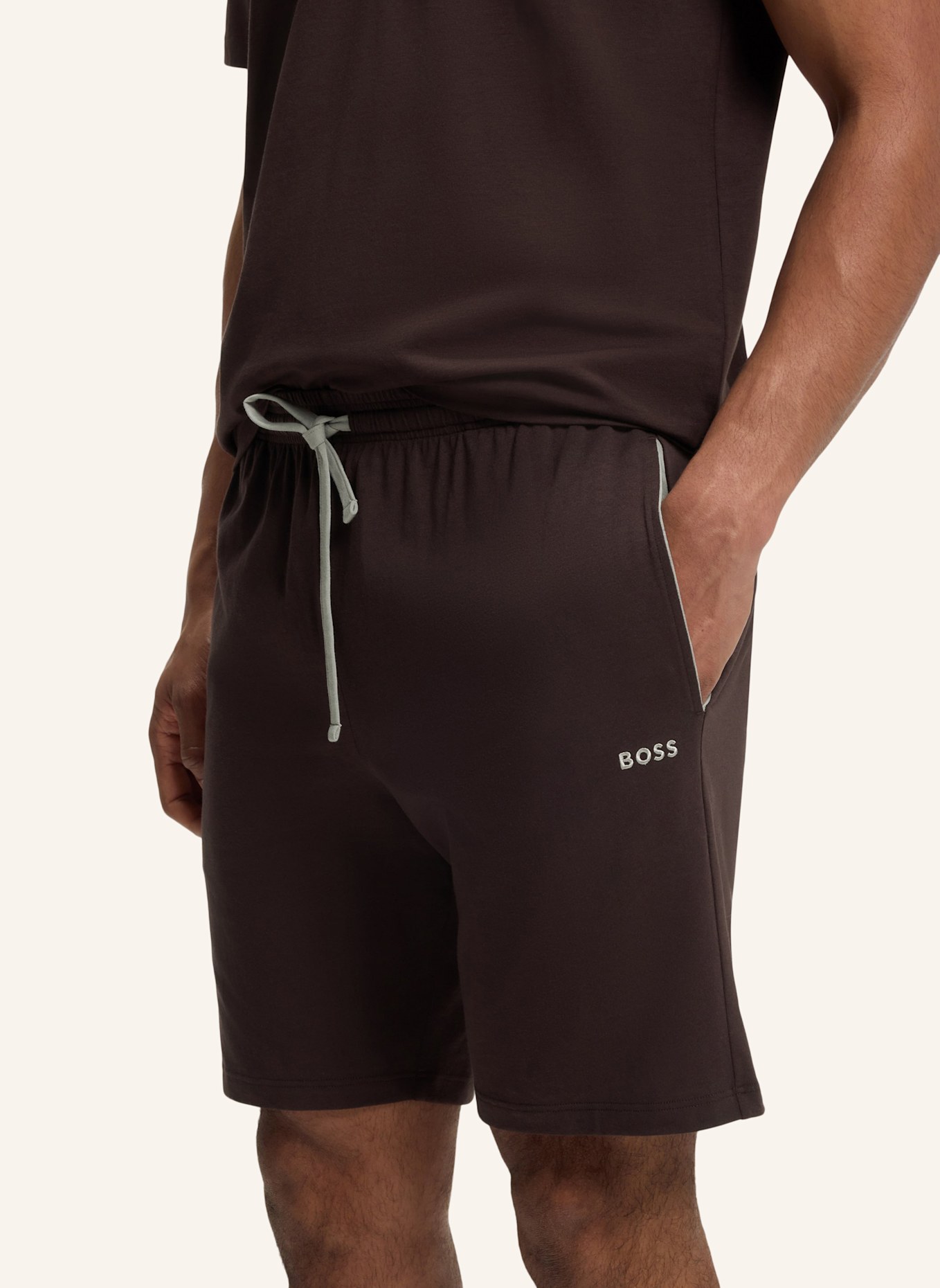 BOSS Loungewear Unterteil MIX&MATCH SHORT CW: DUNKELBRAUN