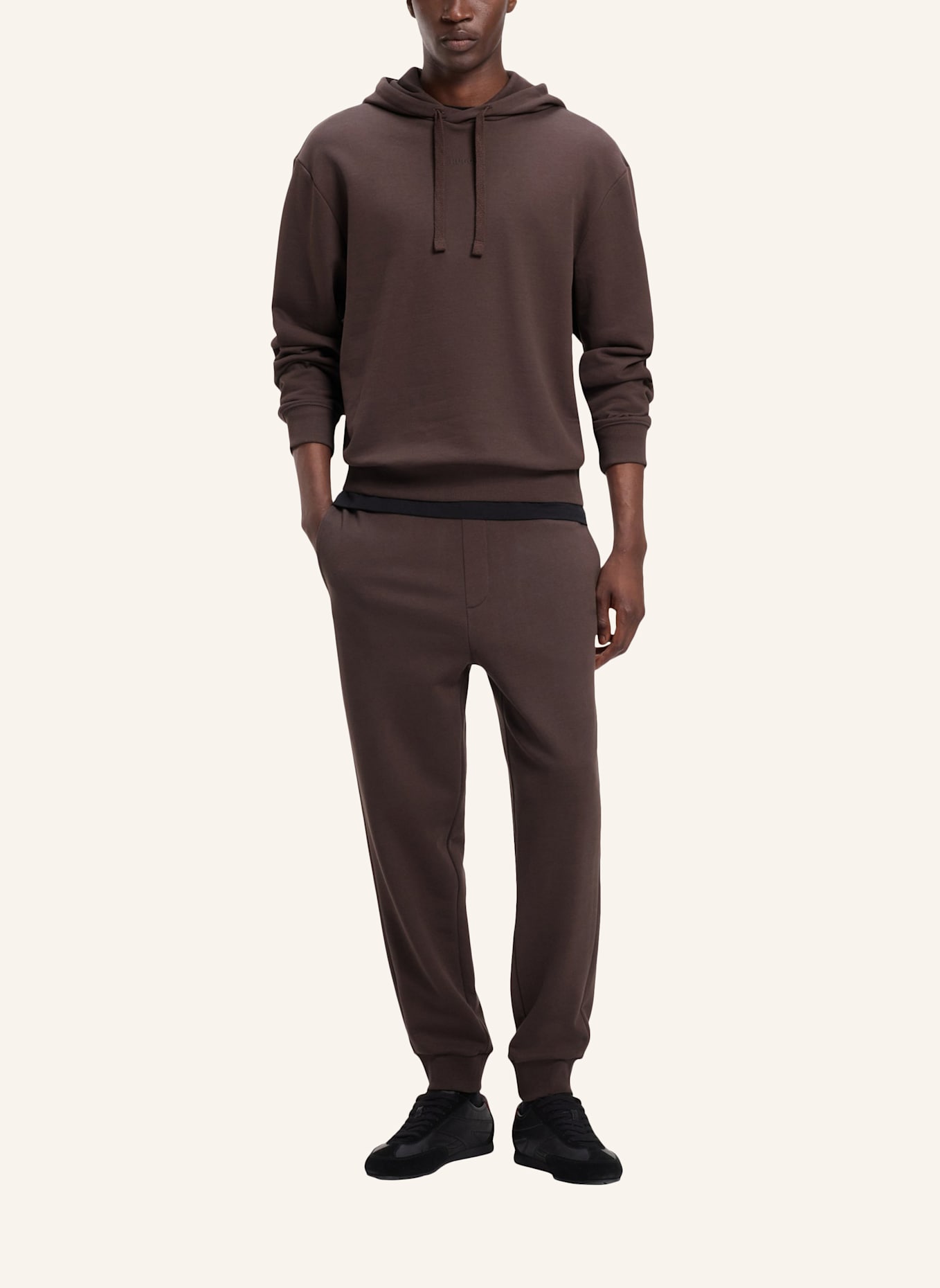 HUGO Sweatshirt TRACKSUIT_DAPODAYOTE Relaxed Fit: BRAUN
