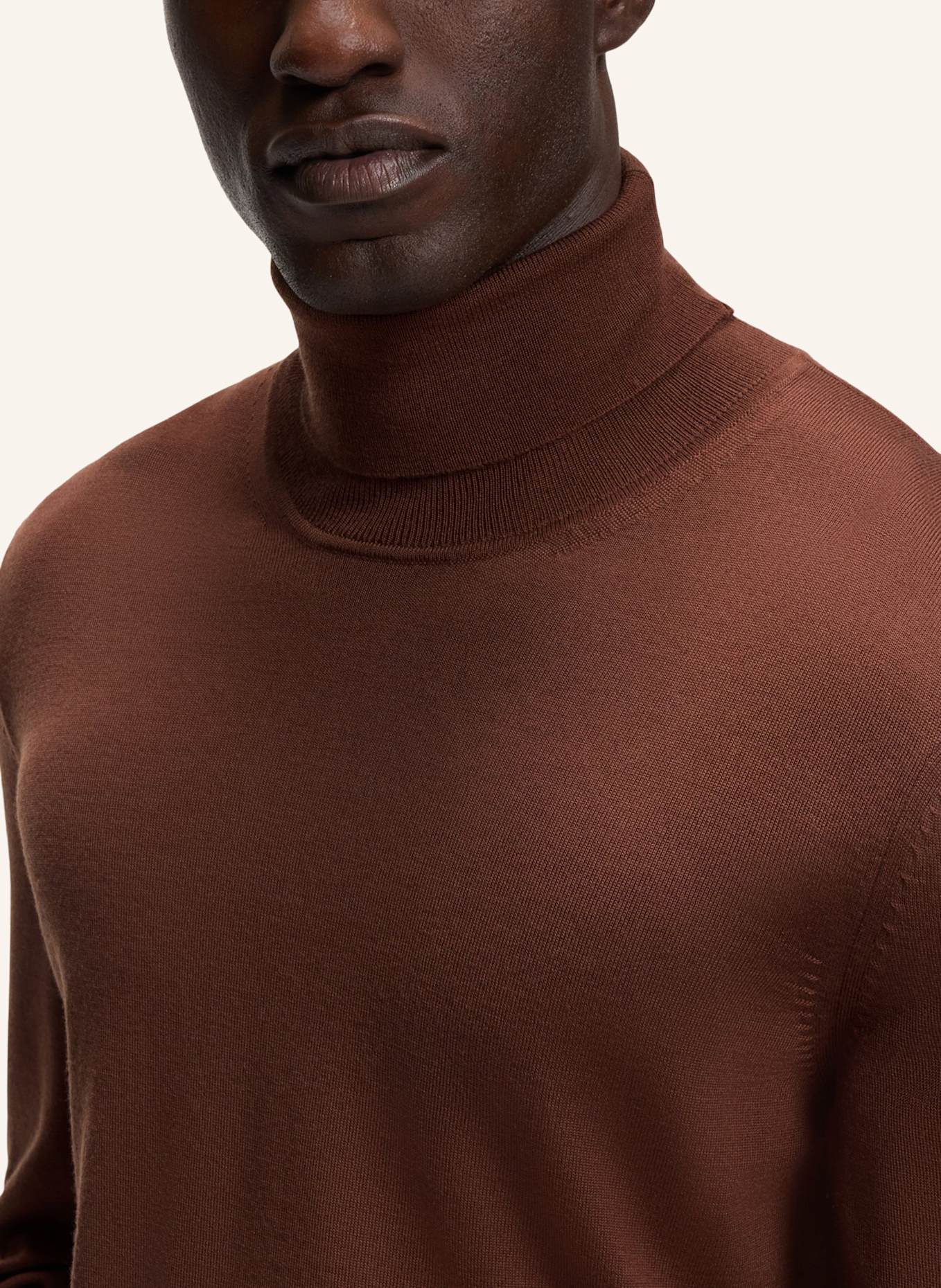 BOSS Pullover H-MUSSO Regular Fit: BRAUN