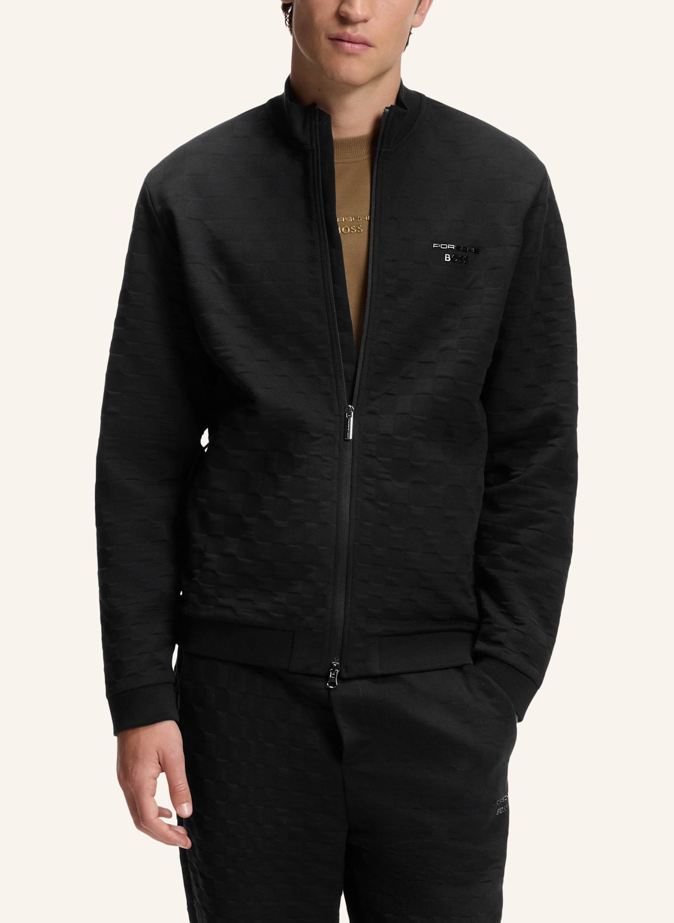 BOSS Sweatshirt SW_PS ICONS70 JACQFZ Regular Fit: SCHWARZ