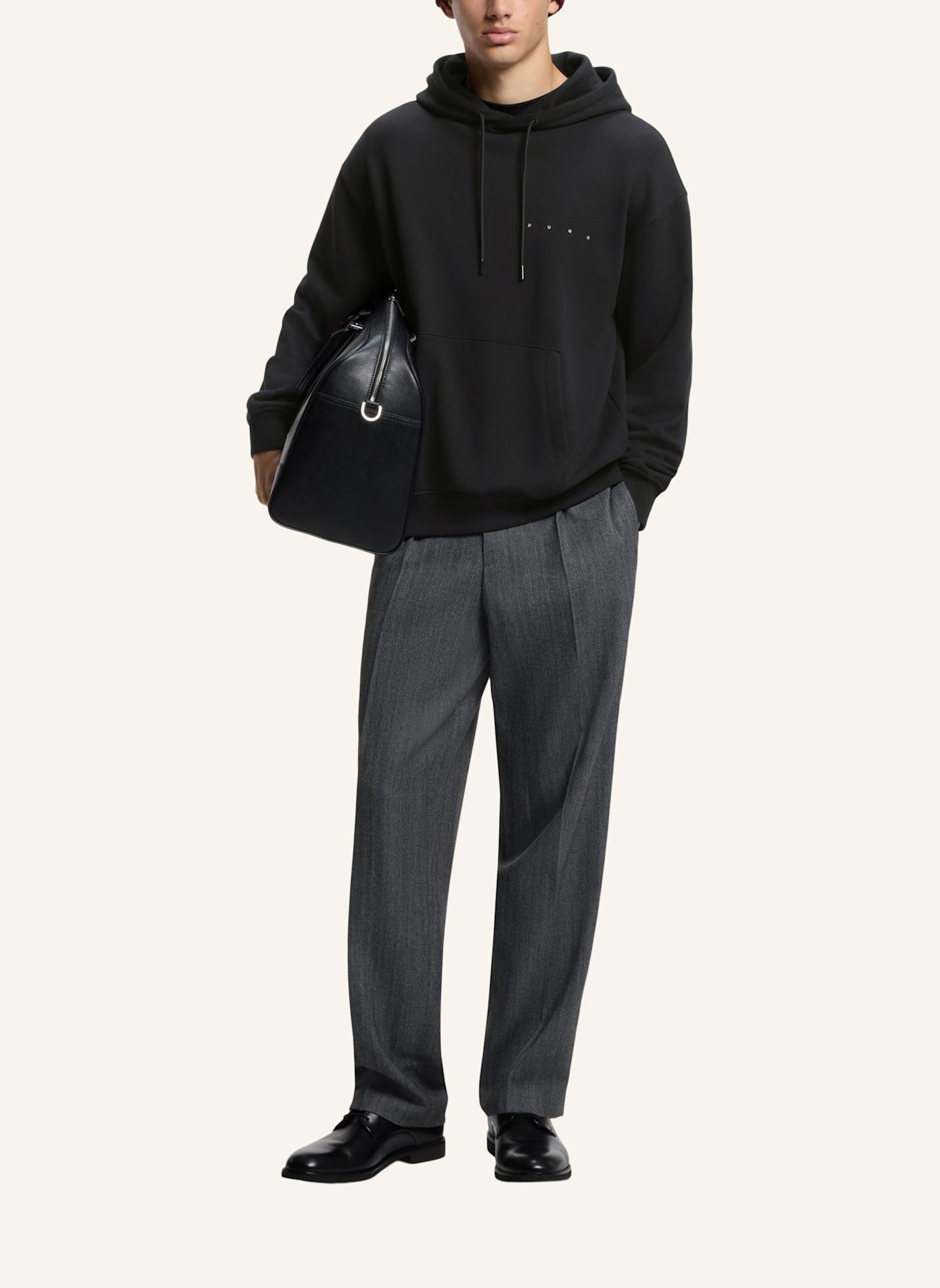 HUGO Sweatshirt DIKENHOOD Relaxed Fit: SCHWARZ