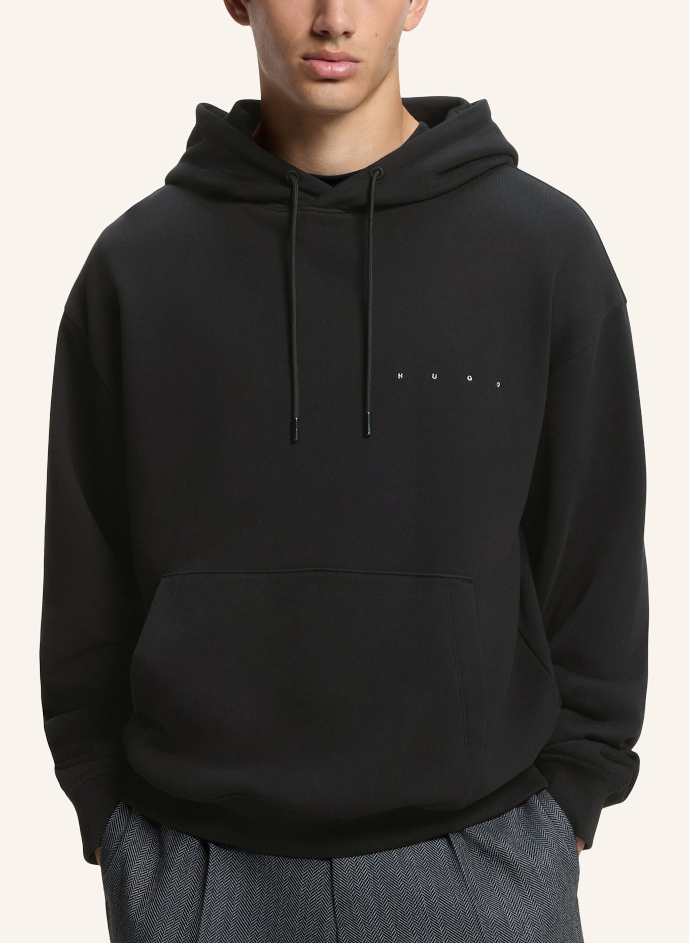 HUGO Sweatshirt DIKENHOOD Relaxed Fit: SCHWARZ