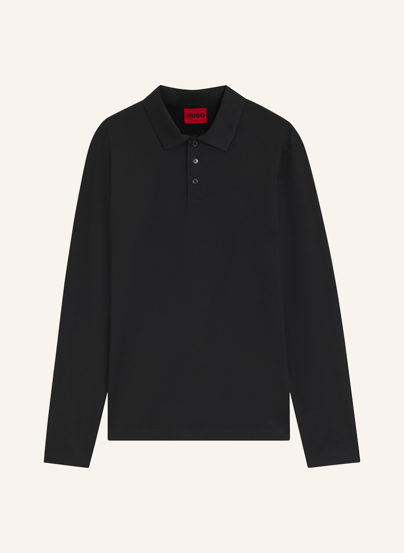 HUGO Polo DIMERSLONG Slim Fit: SCHWARZ