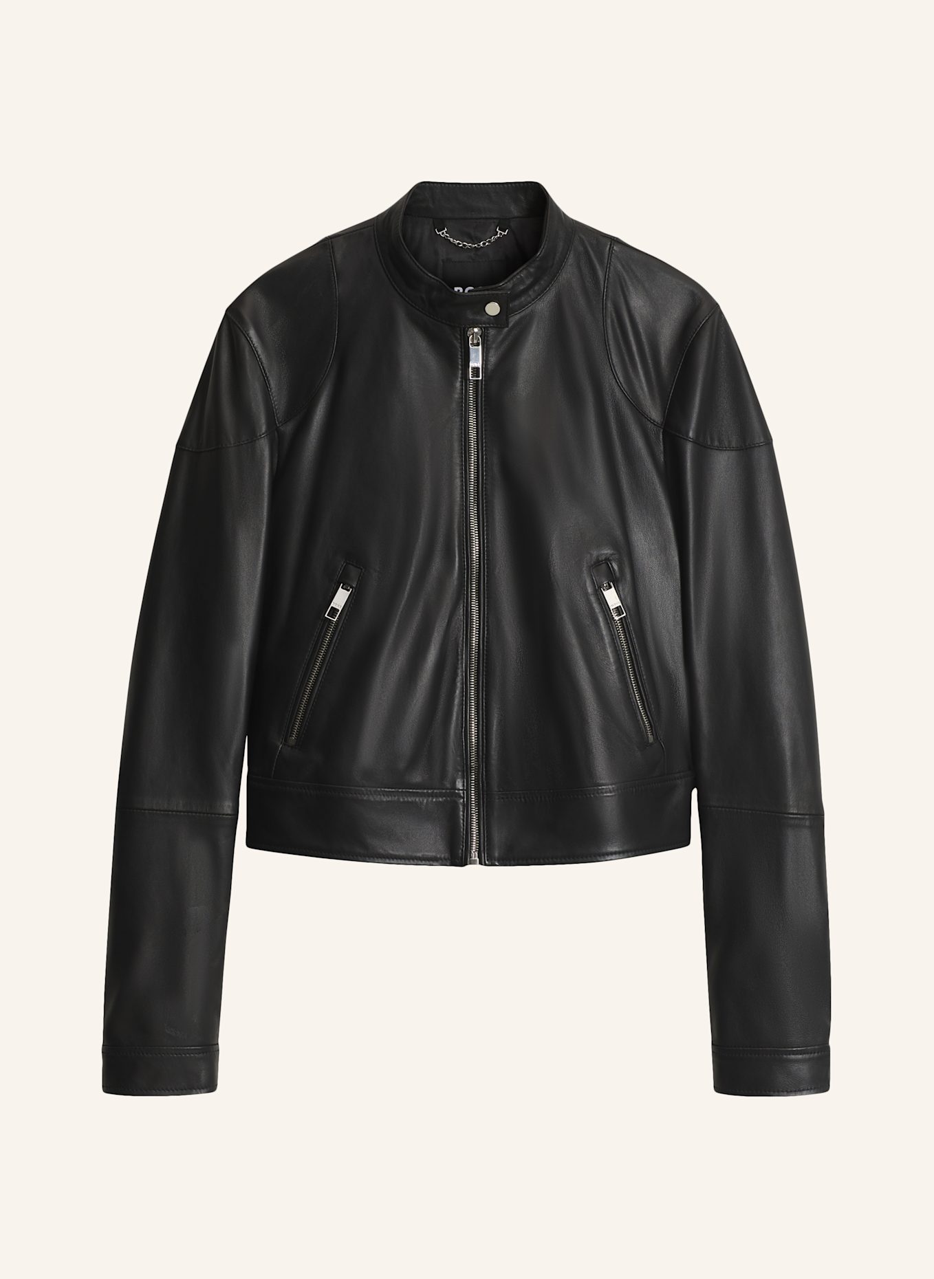 BOSS Leather SATERA Regular Fit: SCHWARZ