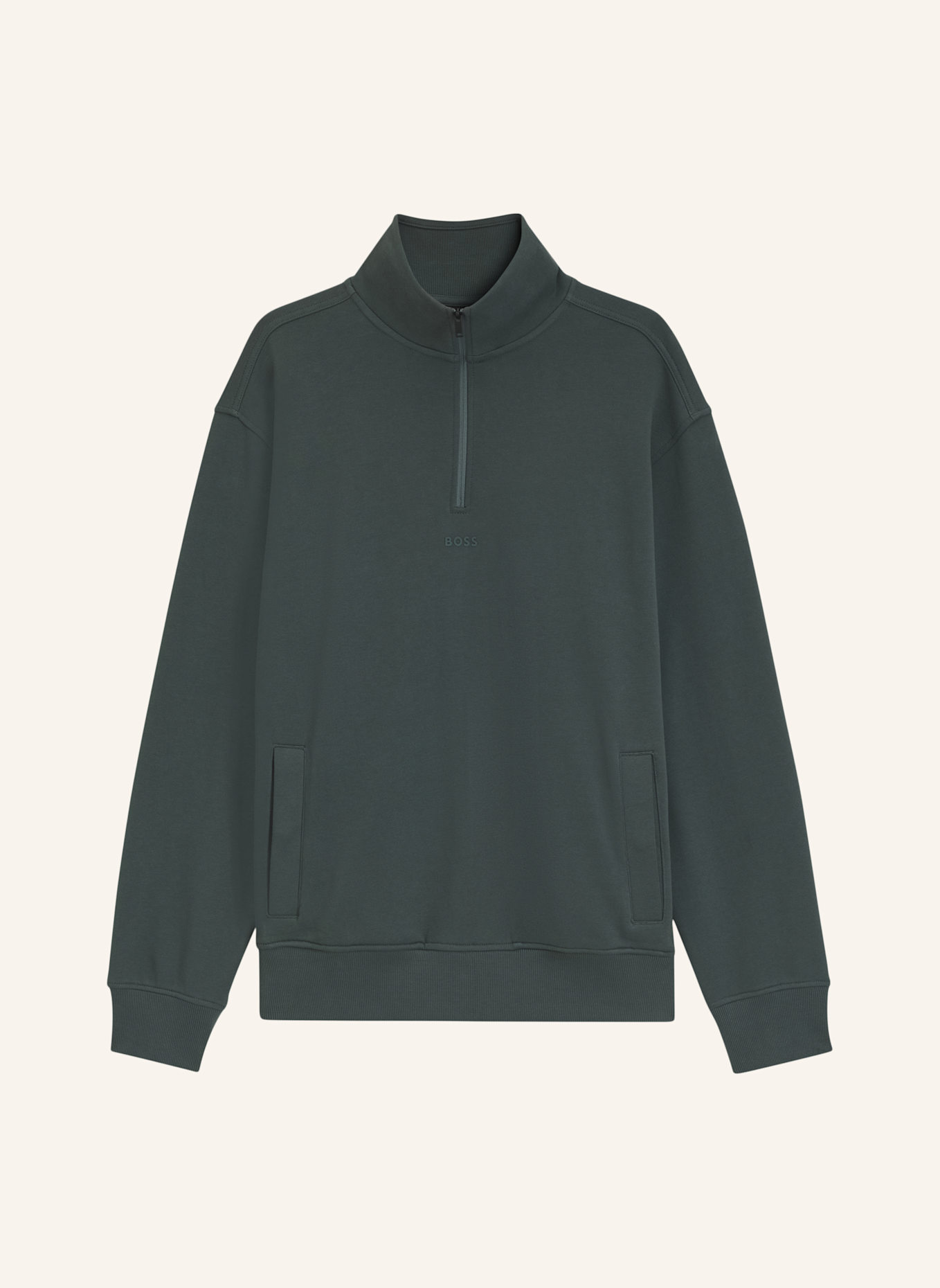 BOSS Sweatshirt ZE_SMALLZIP Relaxed Fit: GRÜN