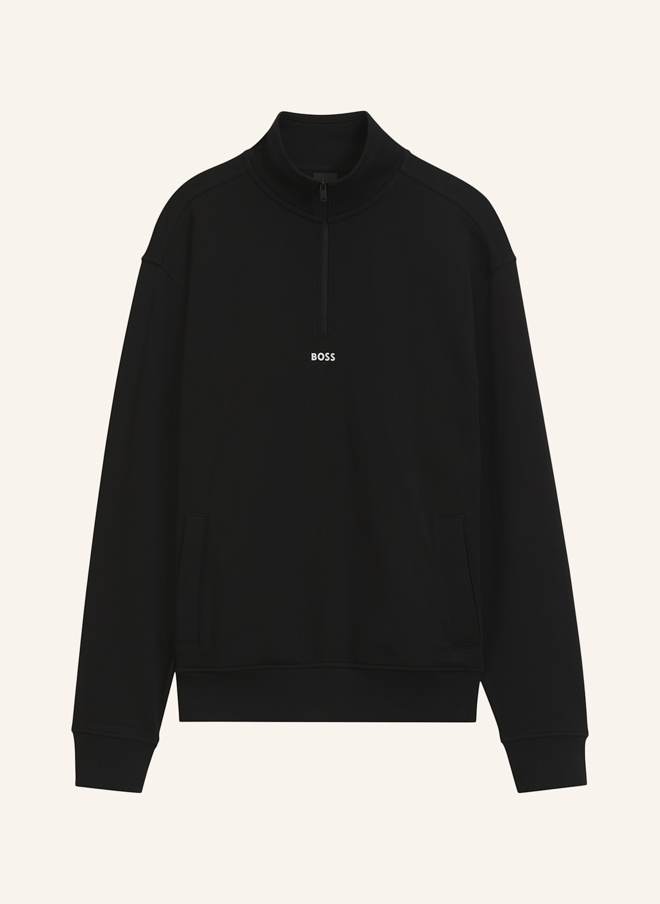 BOSS Sweatshirt ZE_SMALLZIP Relaxed Fit: SCHWARZ