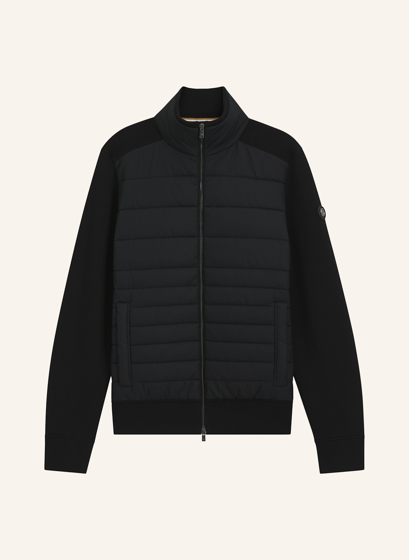 BOSS Strickjacke H-FACENTE Regular Fit: SCHWARZ