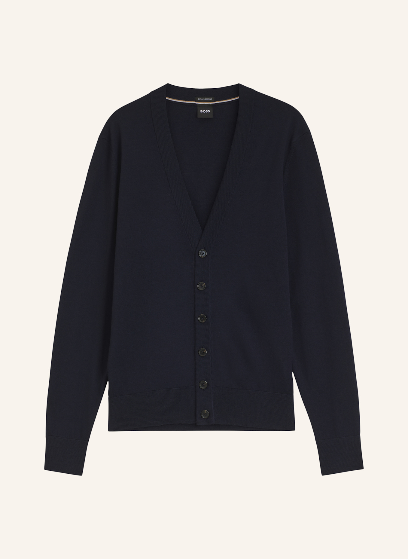 BOSS Cardigan H-MARDON Regular Fit: DUNKELBLAU