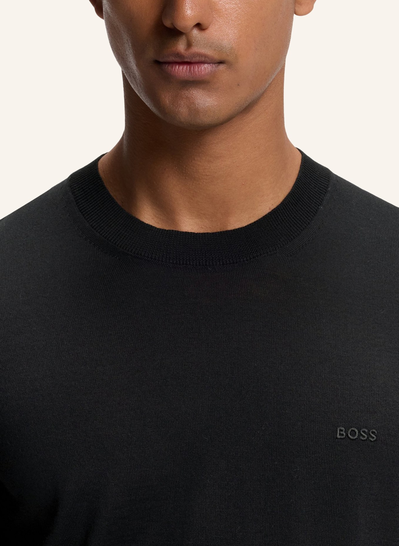 BOSS Sweater H-LENO-L Regular Fit: SCHWARZ