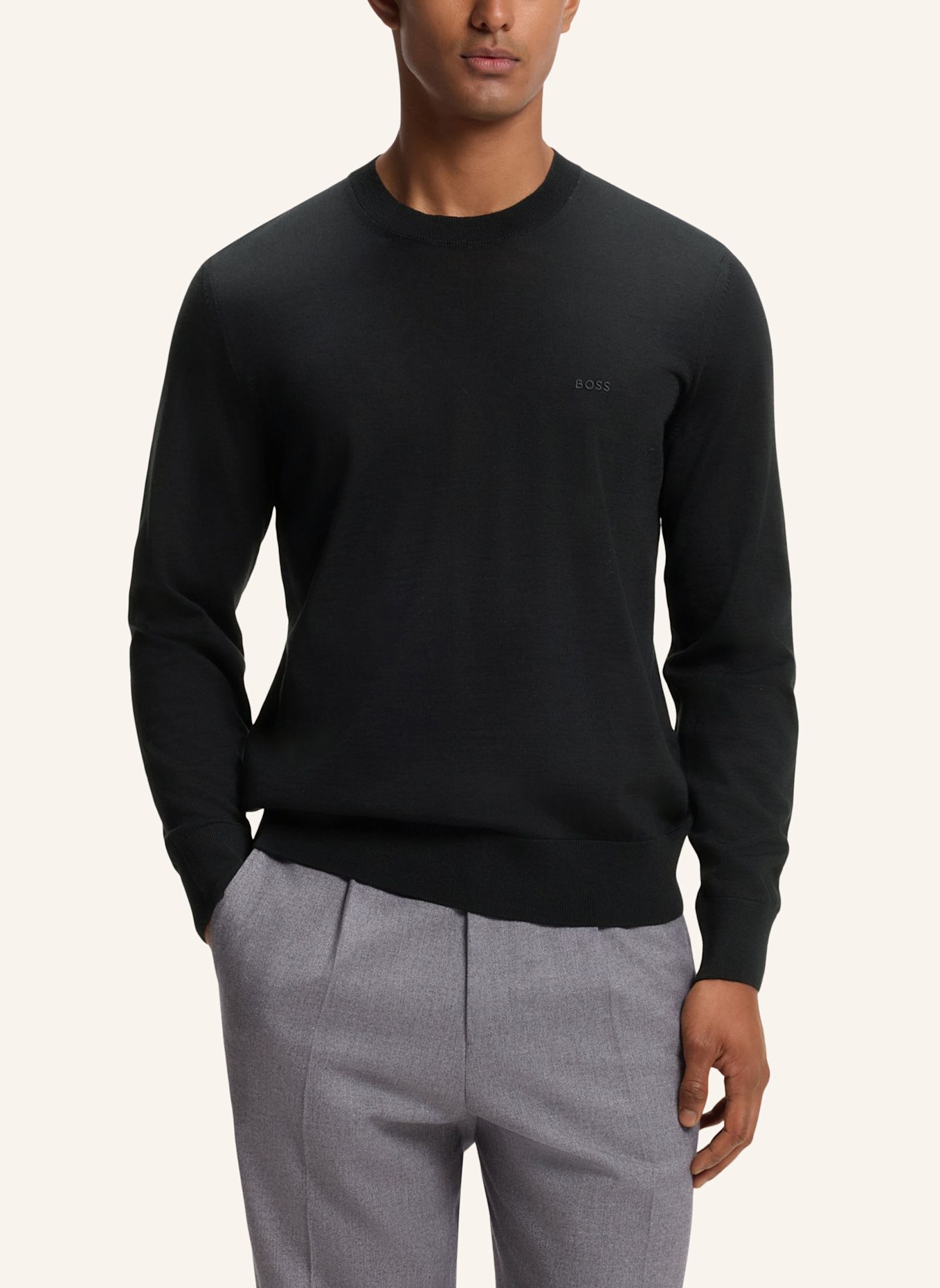 BOSS Pullover H-LENO-L Regular Fit: SCHWARZ