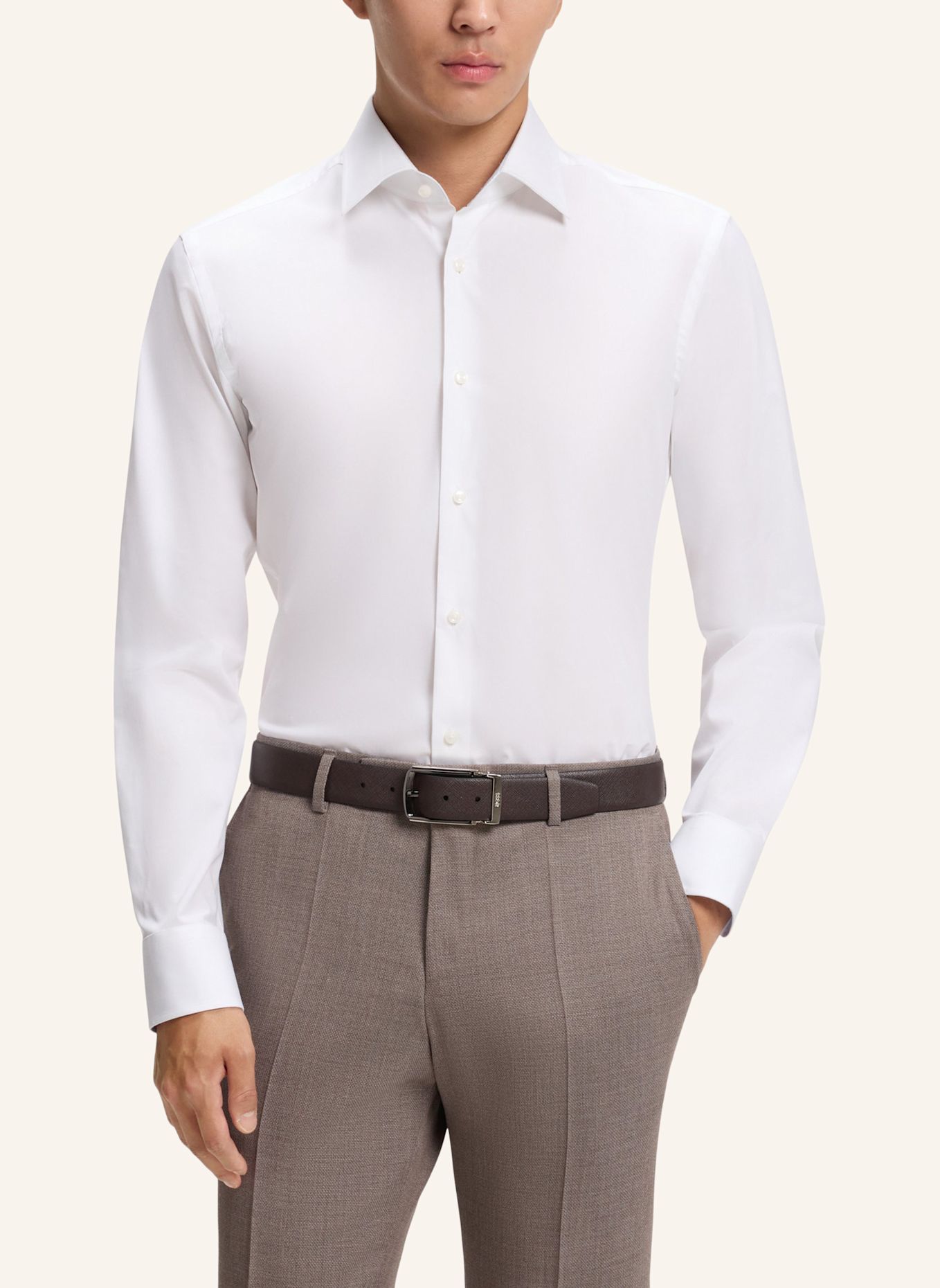 BOSS Hemd H-HANK-K-C3-261 Slim Fit: WEISS