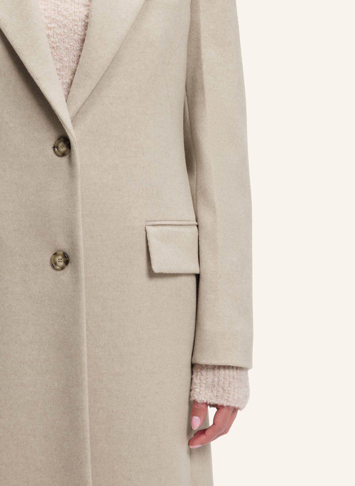 BOSS Coat CLASSIN1: BEIGE