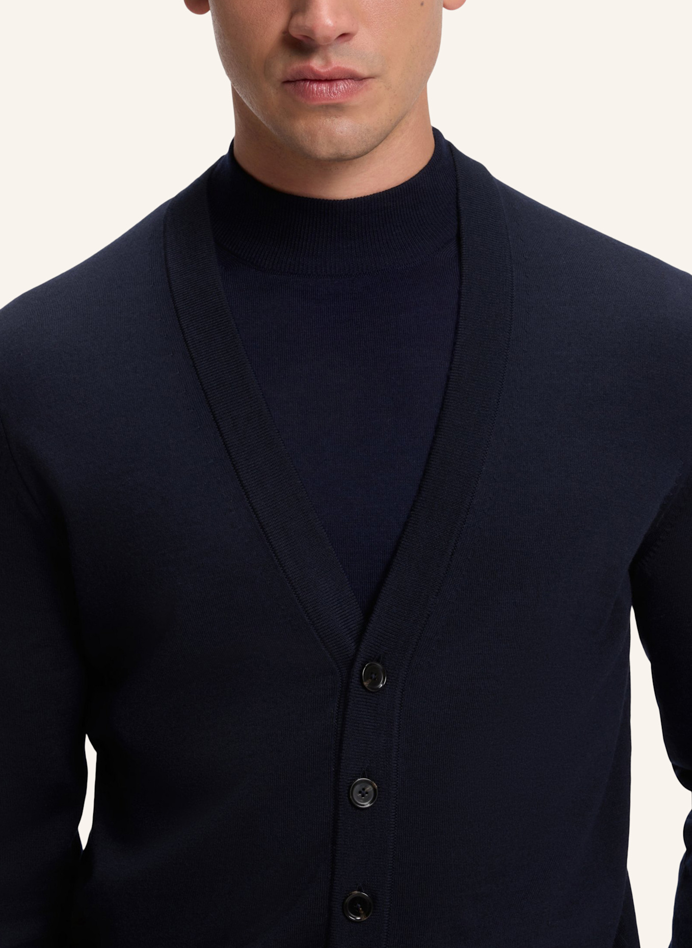 BOSS Cardigan H-MARDON Regular Fit: DUNKELBLAU