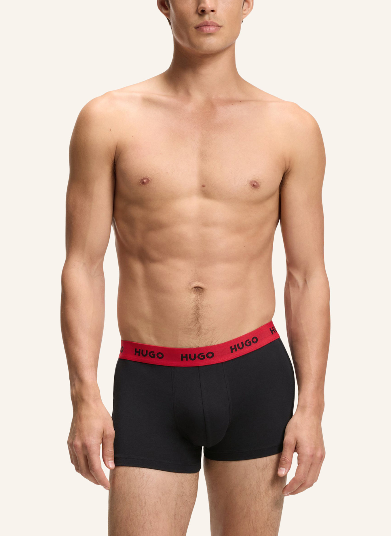 HUGO Boxer Short TRUNK TRIPLET DESIGN: GRAU