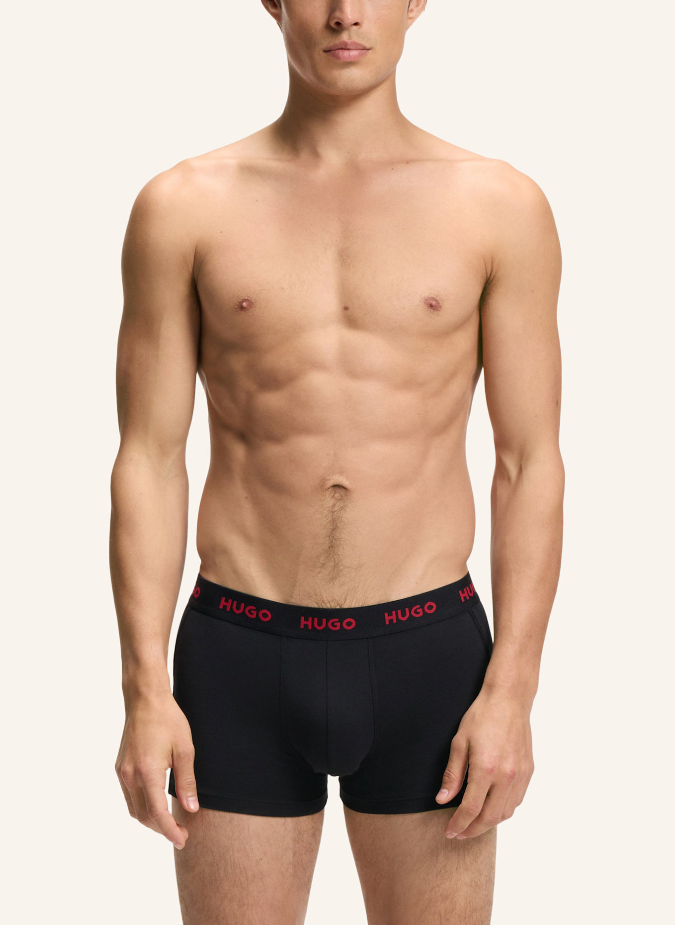 HUGO Boxer Short TRUNK TRIPLET DESIGN: GRAU