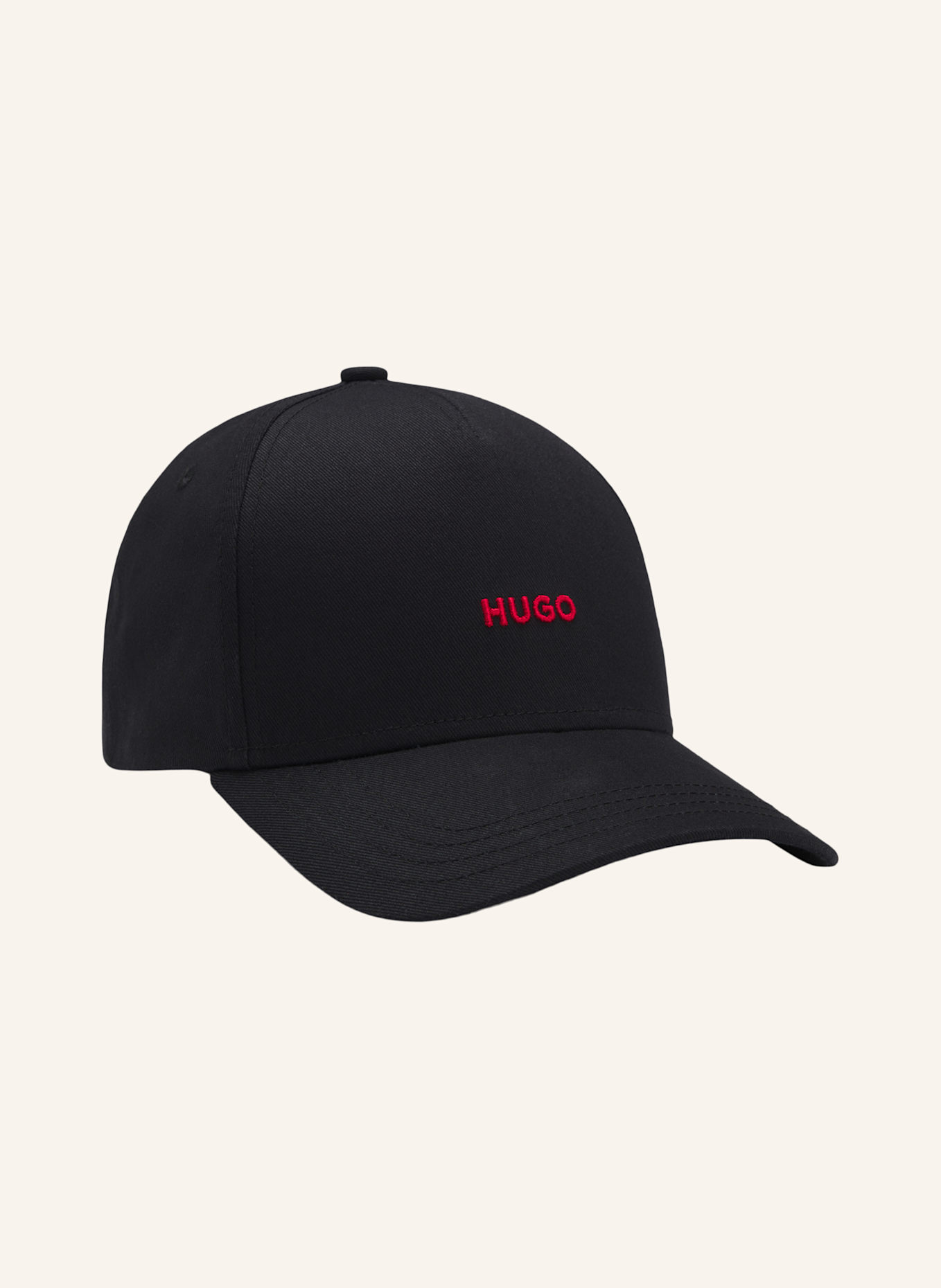 HUGO Gewebte Cap CARA: SCHWARZ