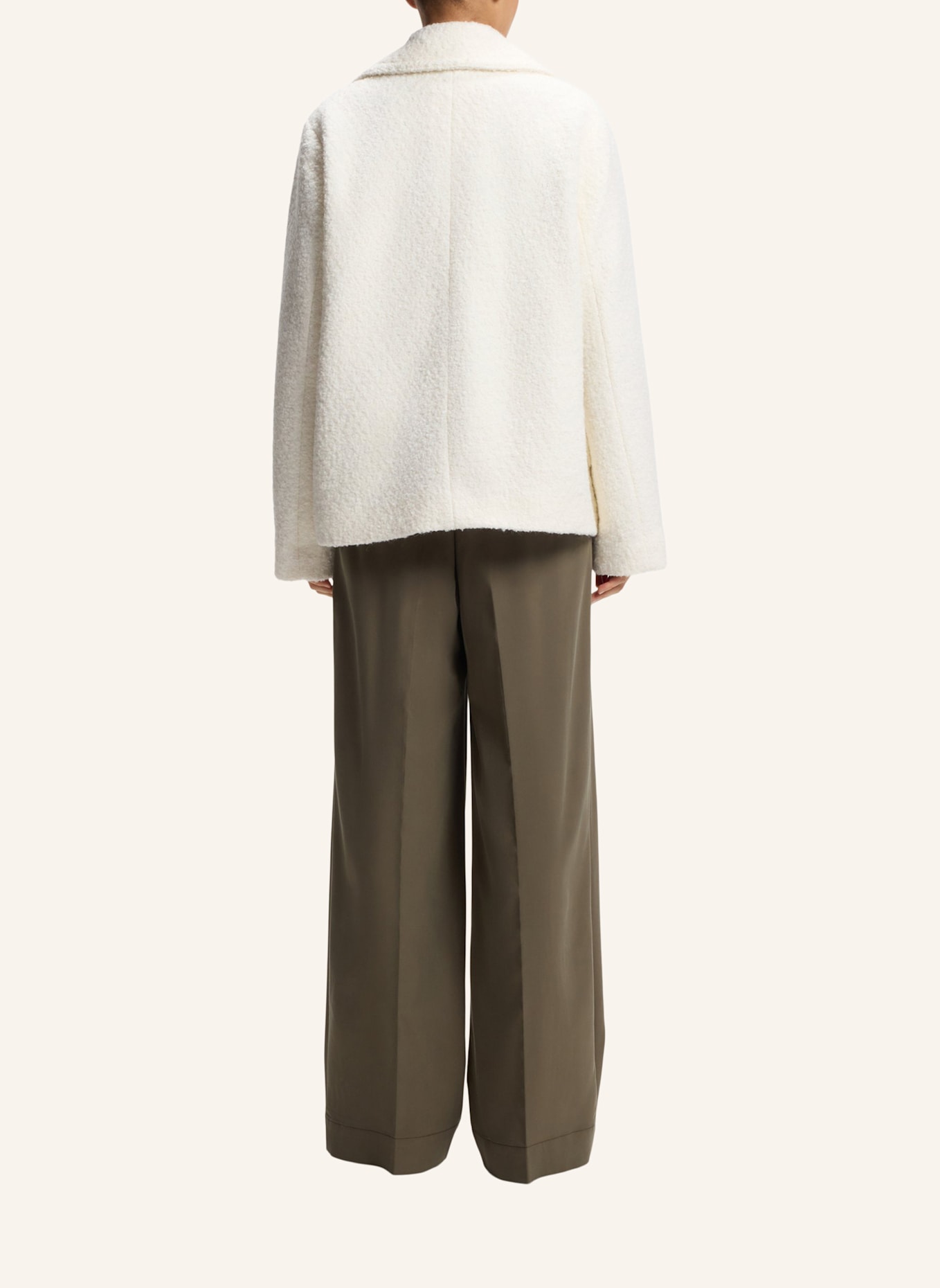 BOSS Mantel C_CABAN1 Relaxed Fit: WEISS
