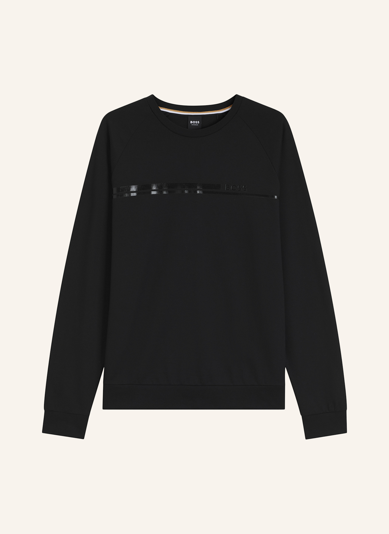 BOSS Loungewear Oberteil AUTHENTIC SWEATSHIRT Regular Fit: SCHWARZ
