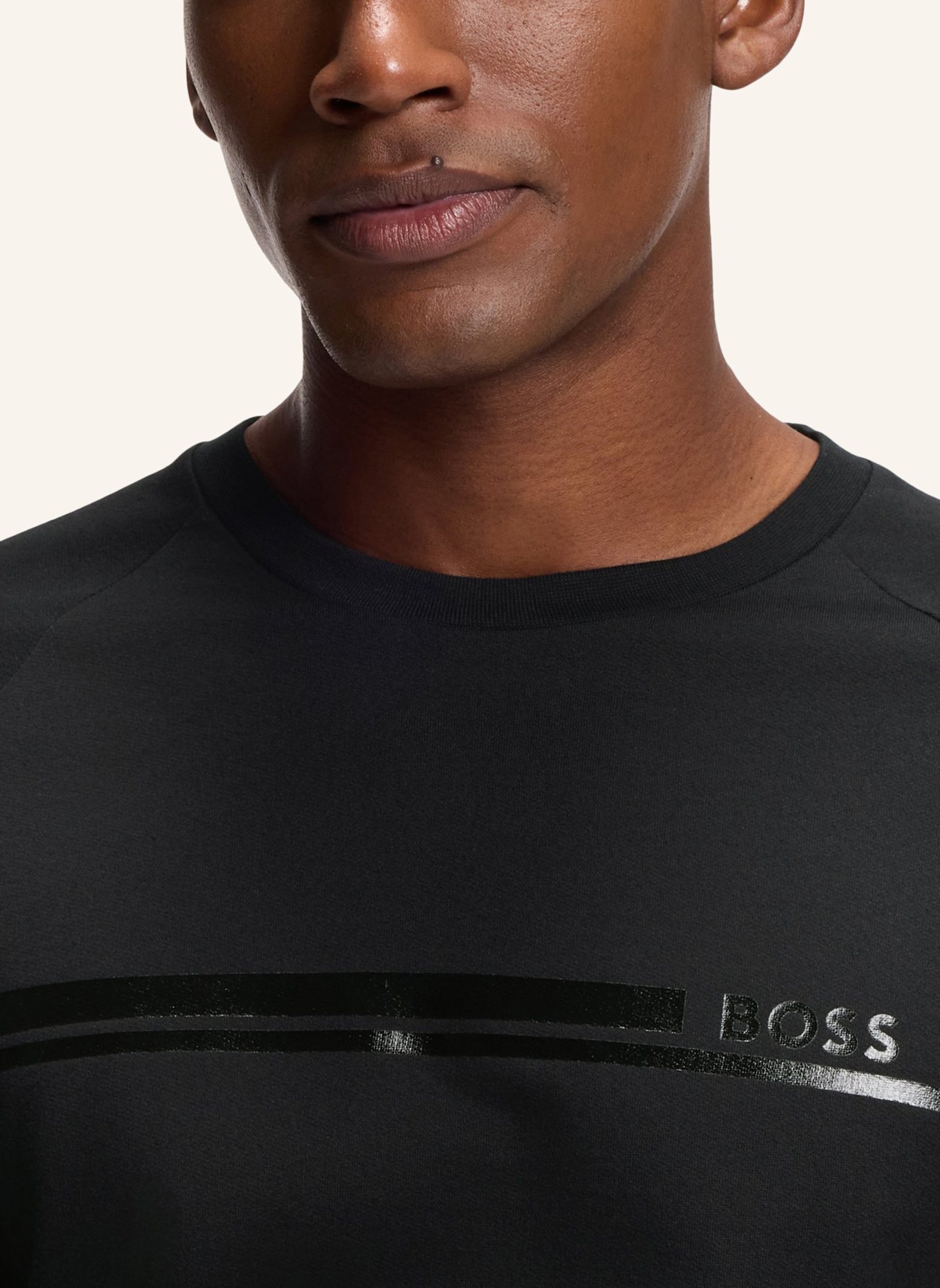 BOSS Loungewear Oberteil AUTHENTIC SWEATSHIRT Regular Fit: SCHWARZ