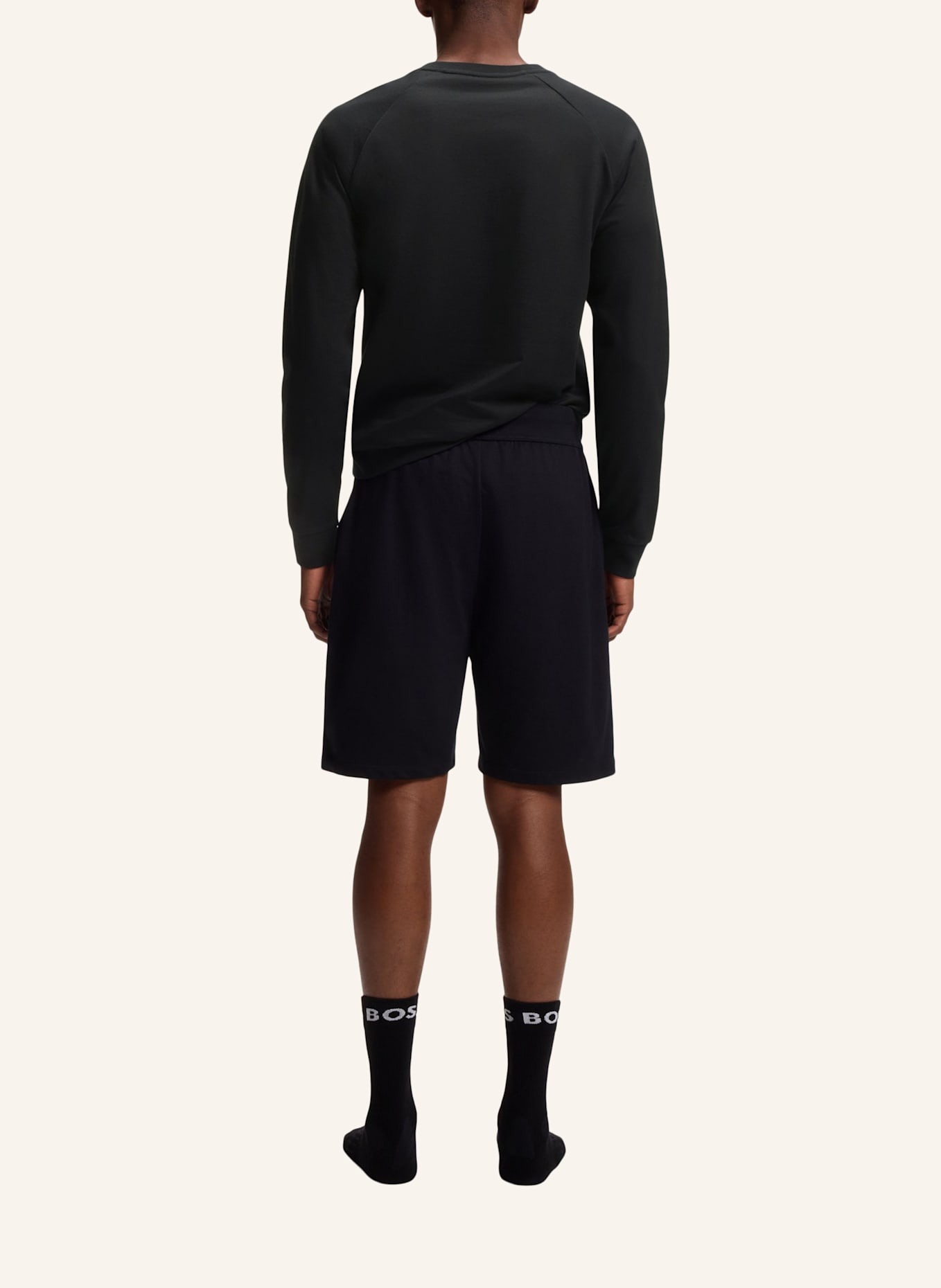 BOSS Loungewear Oberteil AUTHENTIC SWEATSHIRT Regular Fit: SCHWARZ