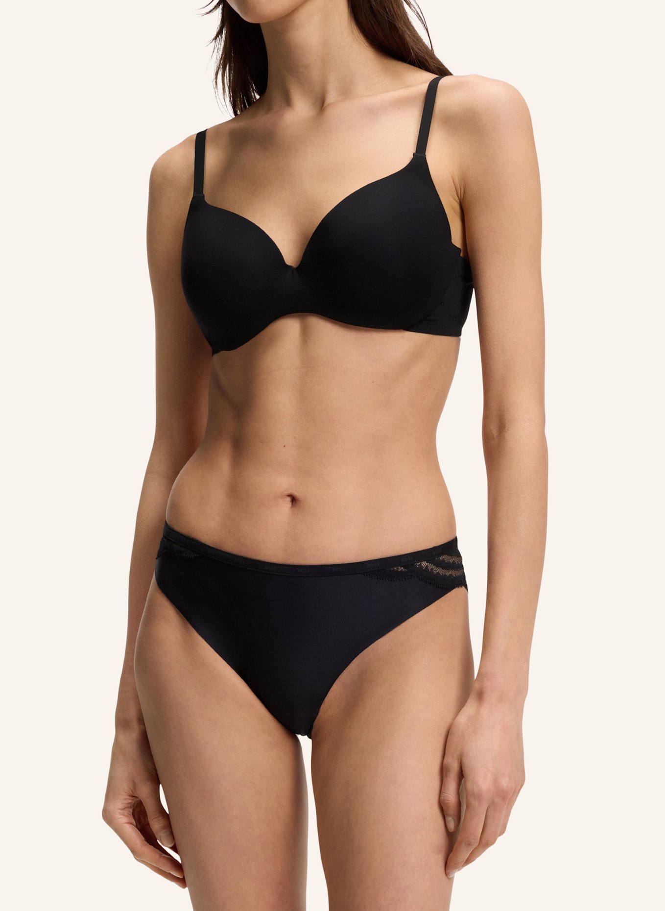 BOSS Slip 3P LACE BRAZILIAN: SCHWARZ