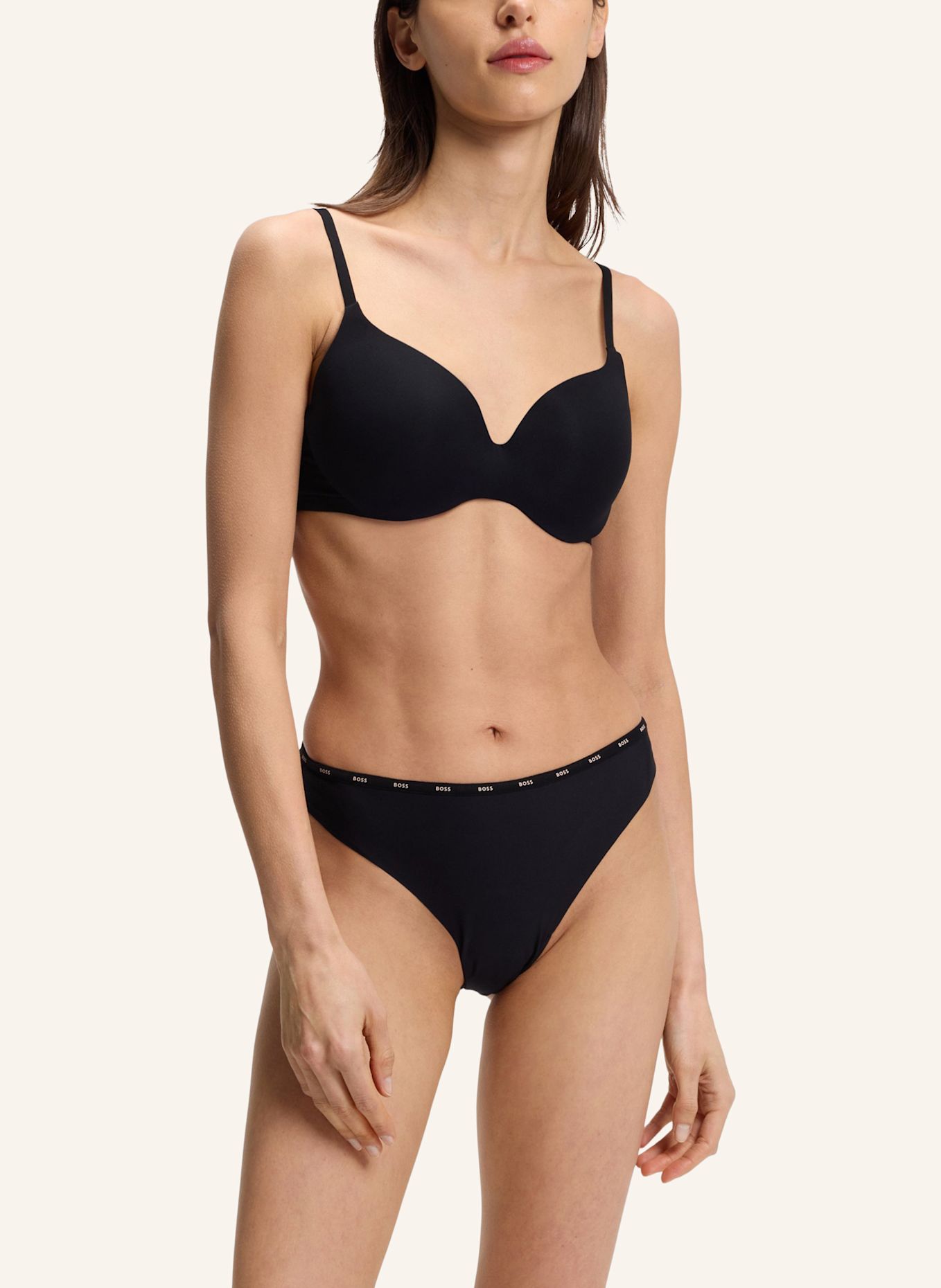BOSS Slip 3P LACE BRAZILIAN: SCHWARZ