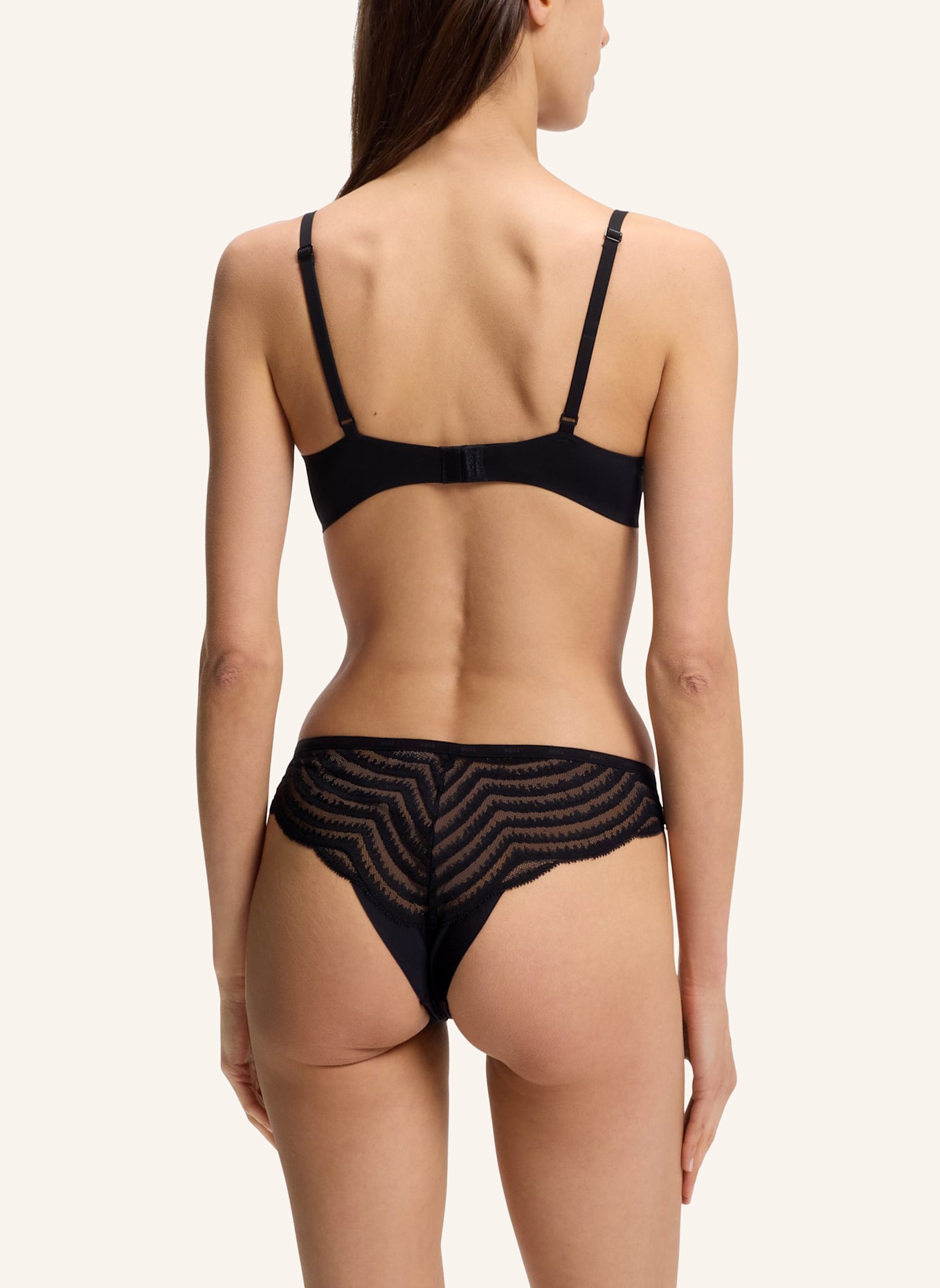 BOSS Slip 3P LACE BRAZILIAN: SCHWARZ