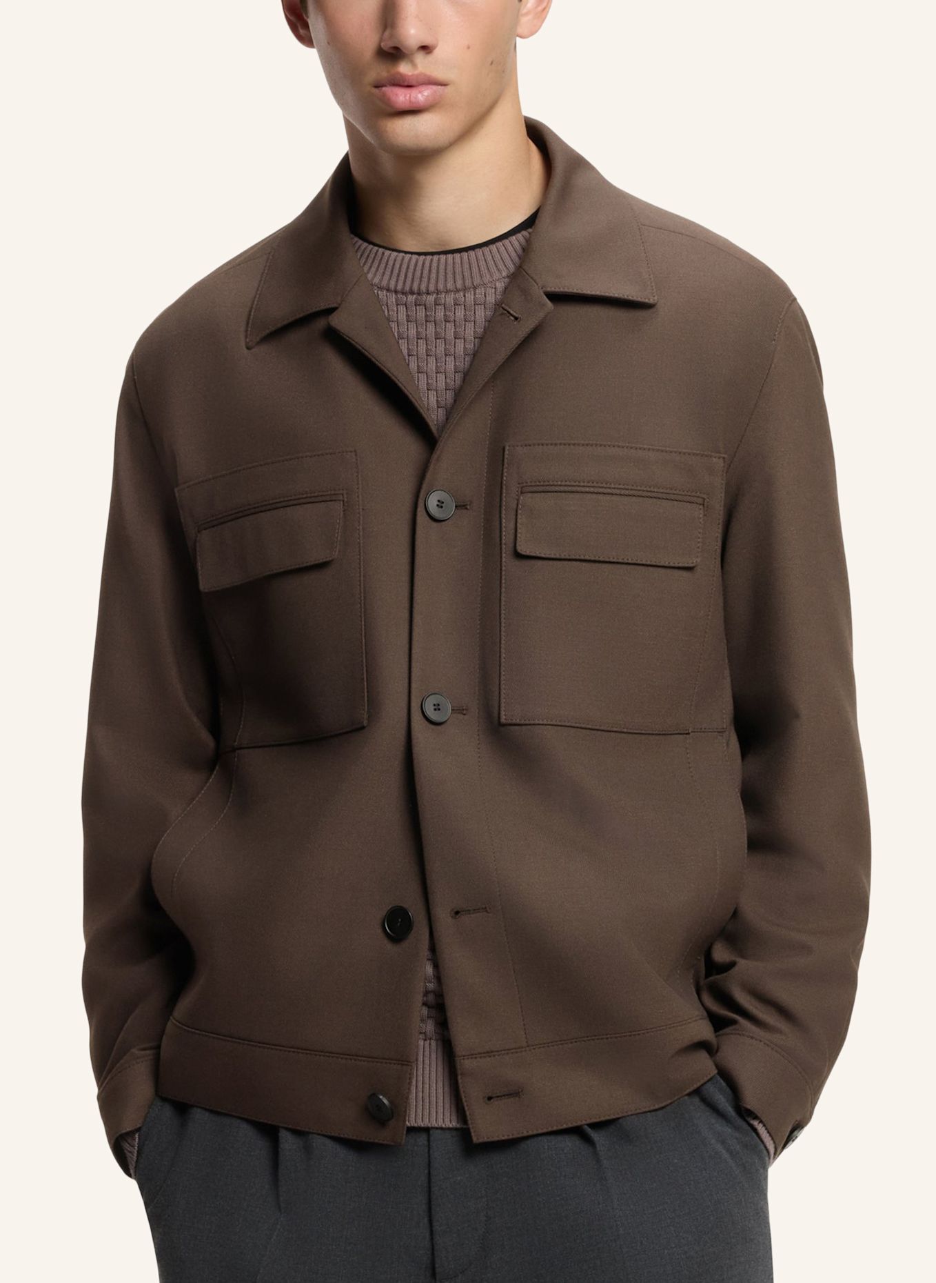 HUGO Sakko JULIANO243F1 Slim Fit: BRAUN
