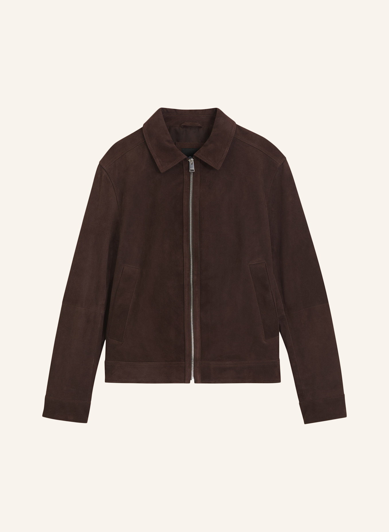 BOSS Lederjacke H-MALBANO7: DUNKELBRAUN