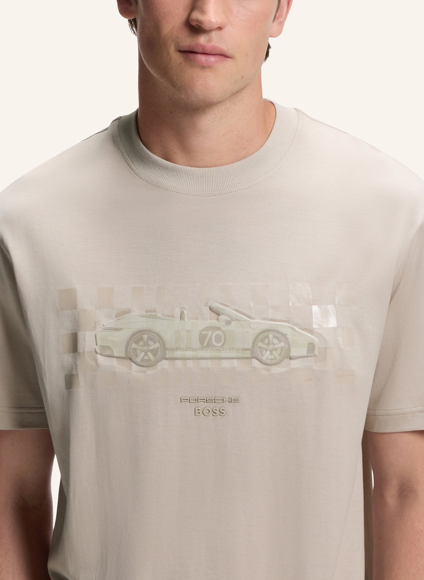 BOSS T-Shirt TS_PS ICONS70 CAR Regular Fit: BEIGE