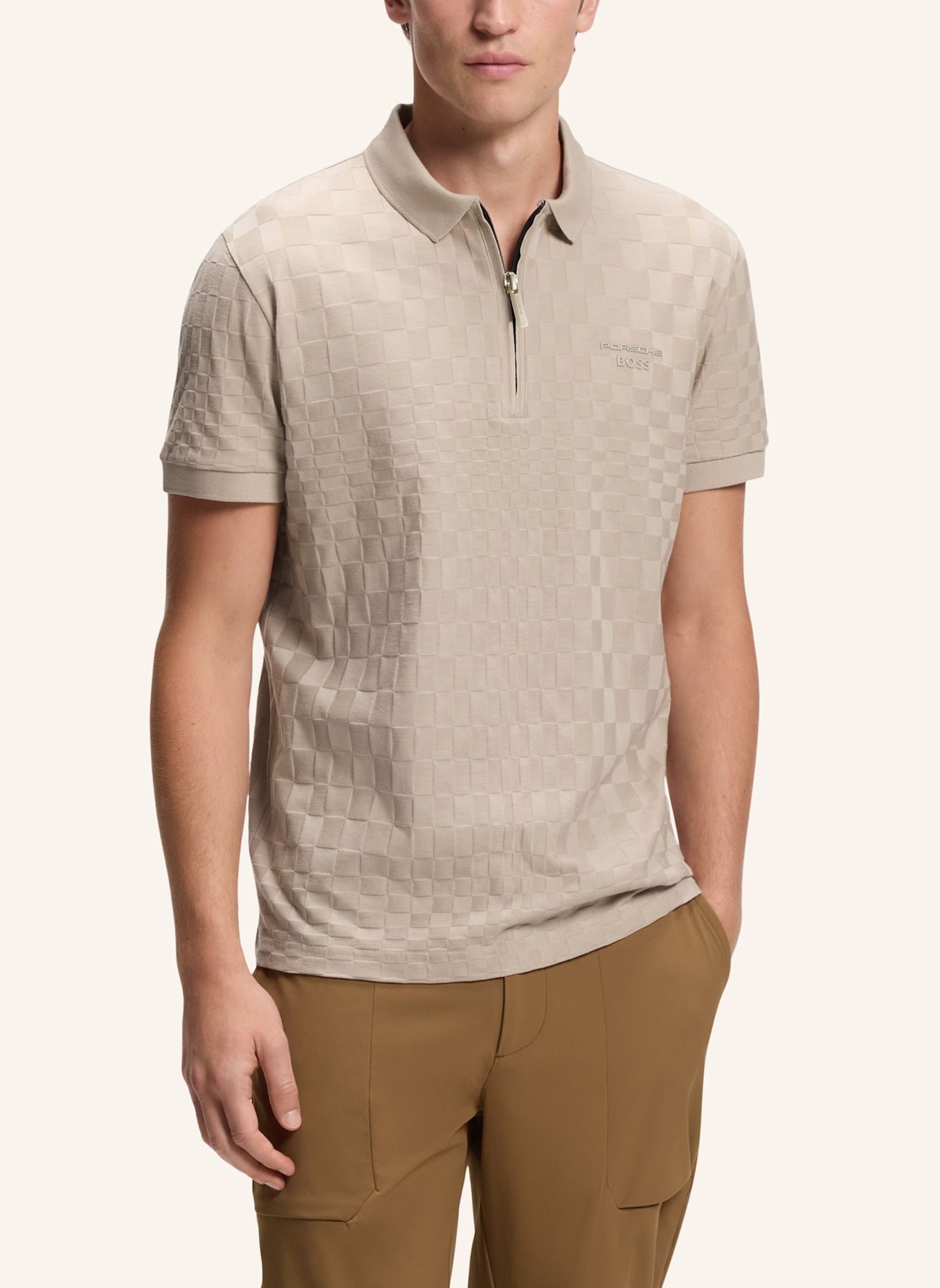 BOSS Jersey-Poloshirt ICONS70 Regular Fit: BEIGE