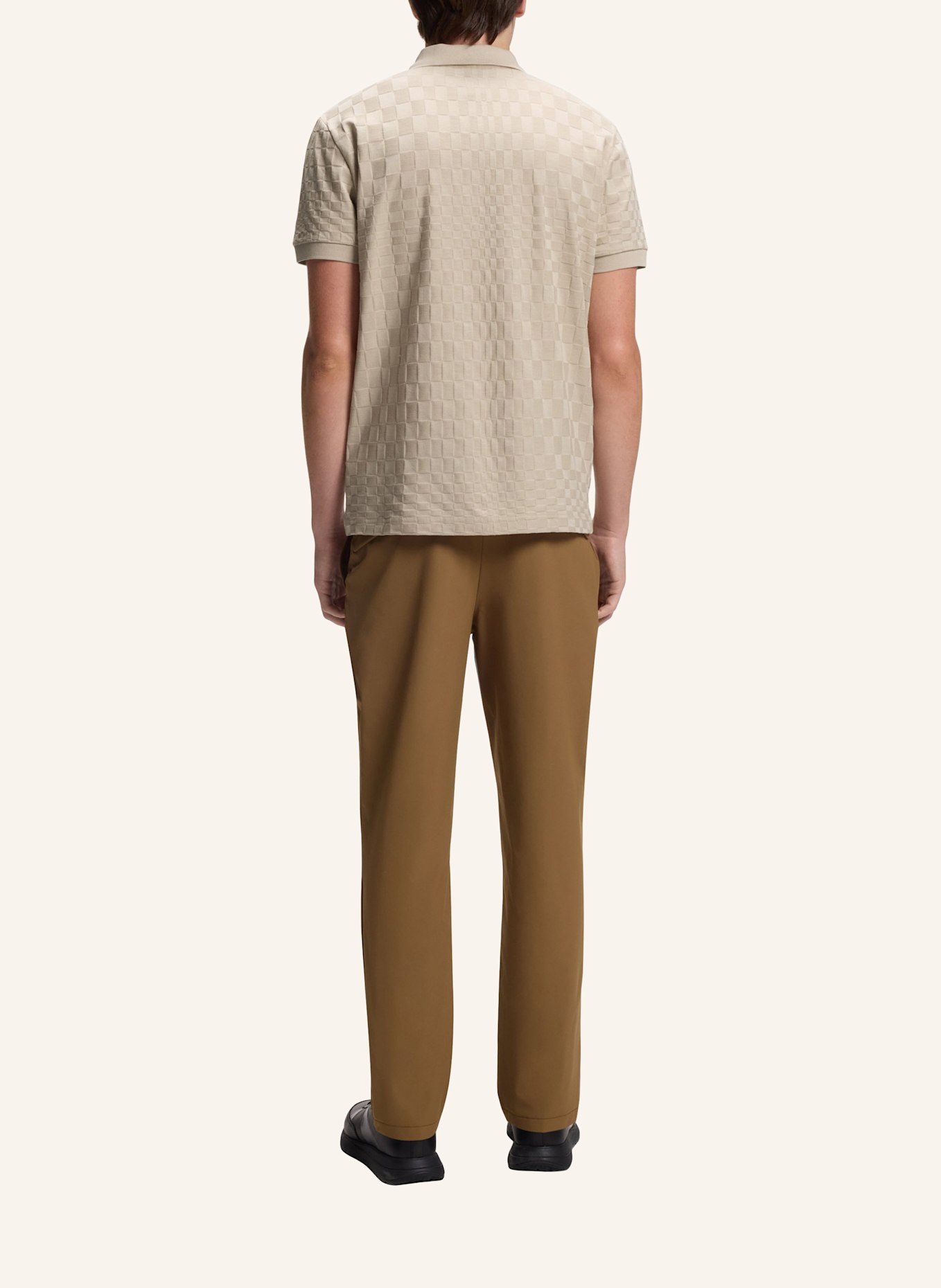 BOSS Polo PL_PS ICONS70 JACQ Regular Fit: BEIGE