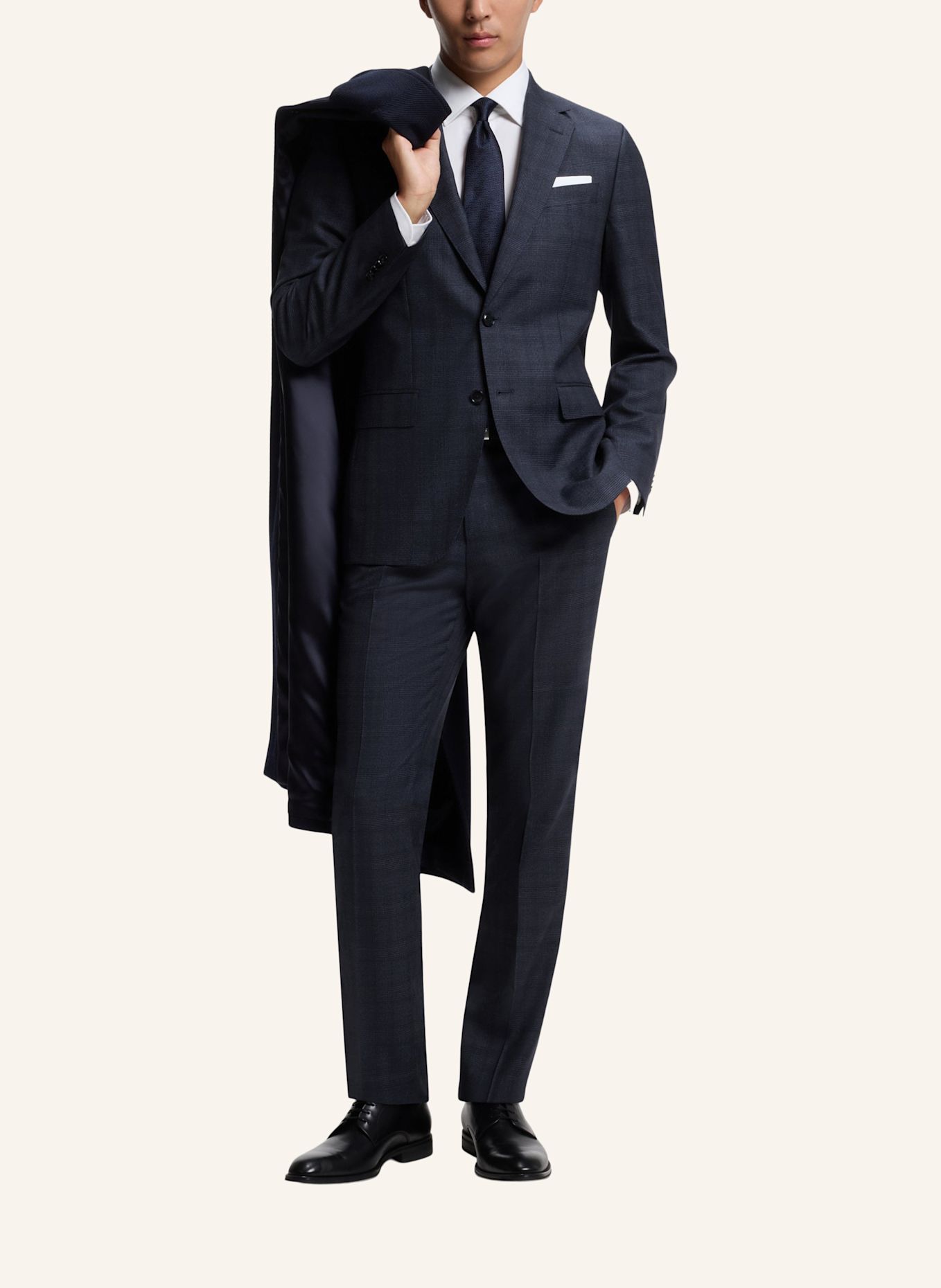 BOSS Anzug H-HUGE-2PCS-B1-263 Slim Fit: DUNKELBLAU