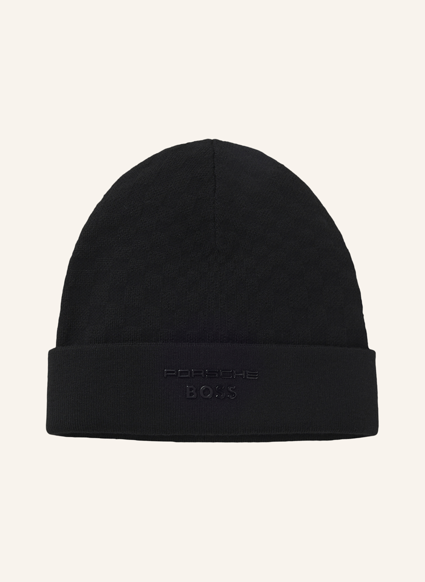 BOSS Strickm�Tze PASHA BEANIE JACQ PS: SCHWARZ