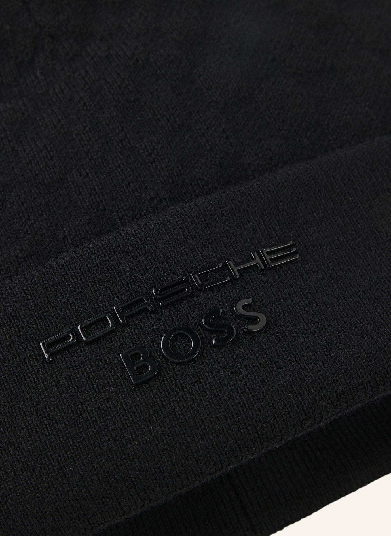 BOSS Strickm�Tze PASHA BEANIE JACQ PS: SCHWARZ