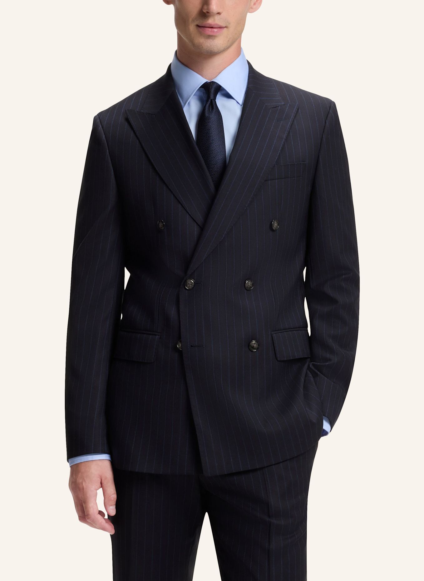 BOSS Anzug H-HUGE-2PCS-DB-264 Slim Fit: DUNKELBLAU