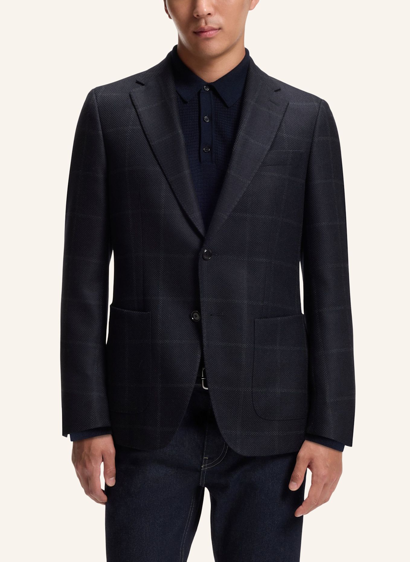 BOSS Sakko H-HUTSON-2PP-263 Slim Fit: DUNKELBLAU