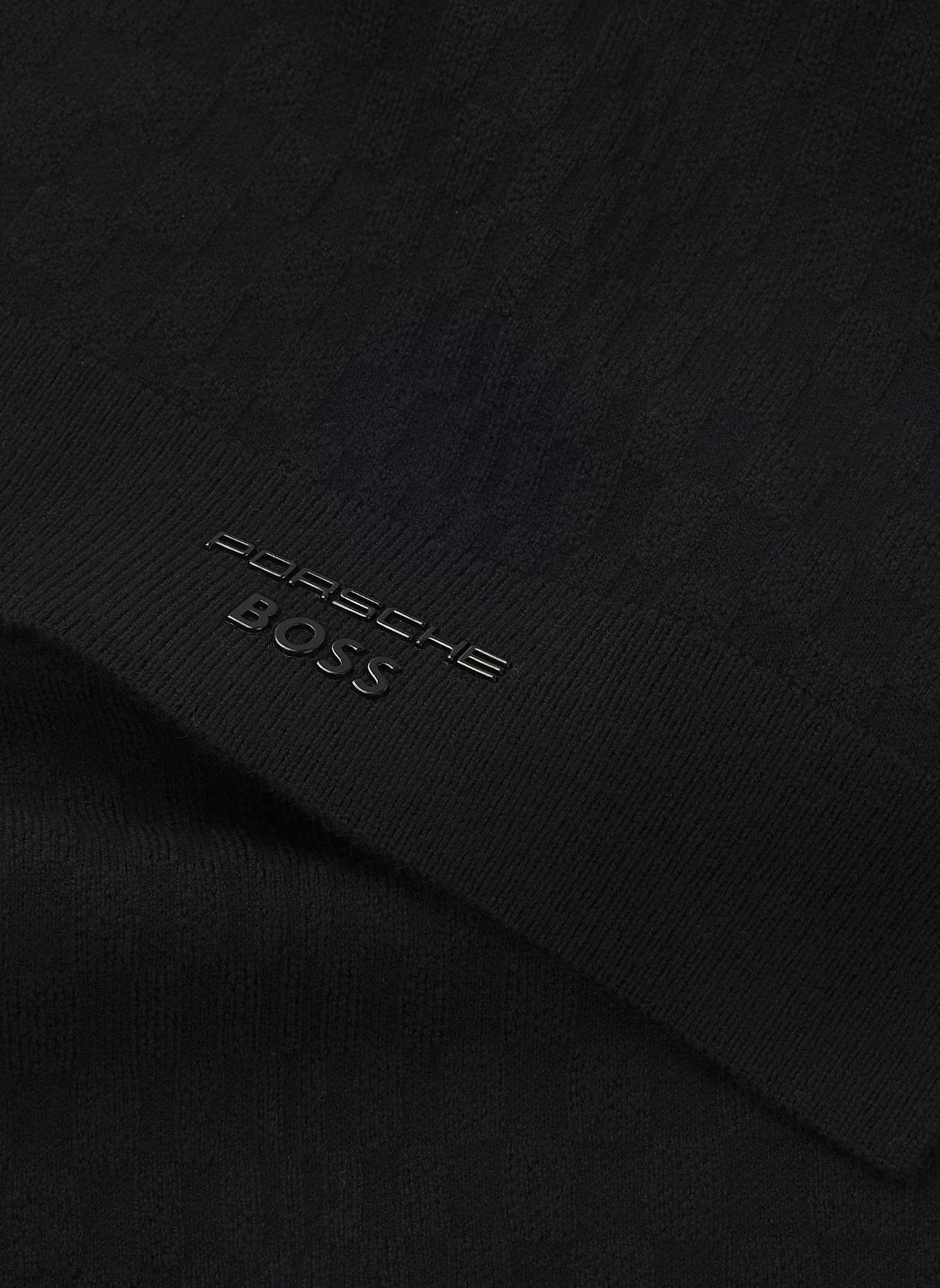 BOSS Schal PASHA SCARF JACQ PS: SCHWARZ