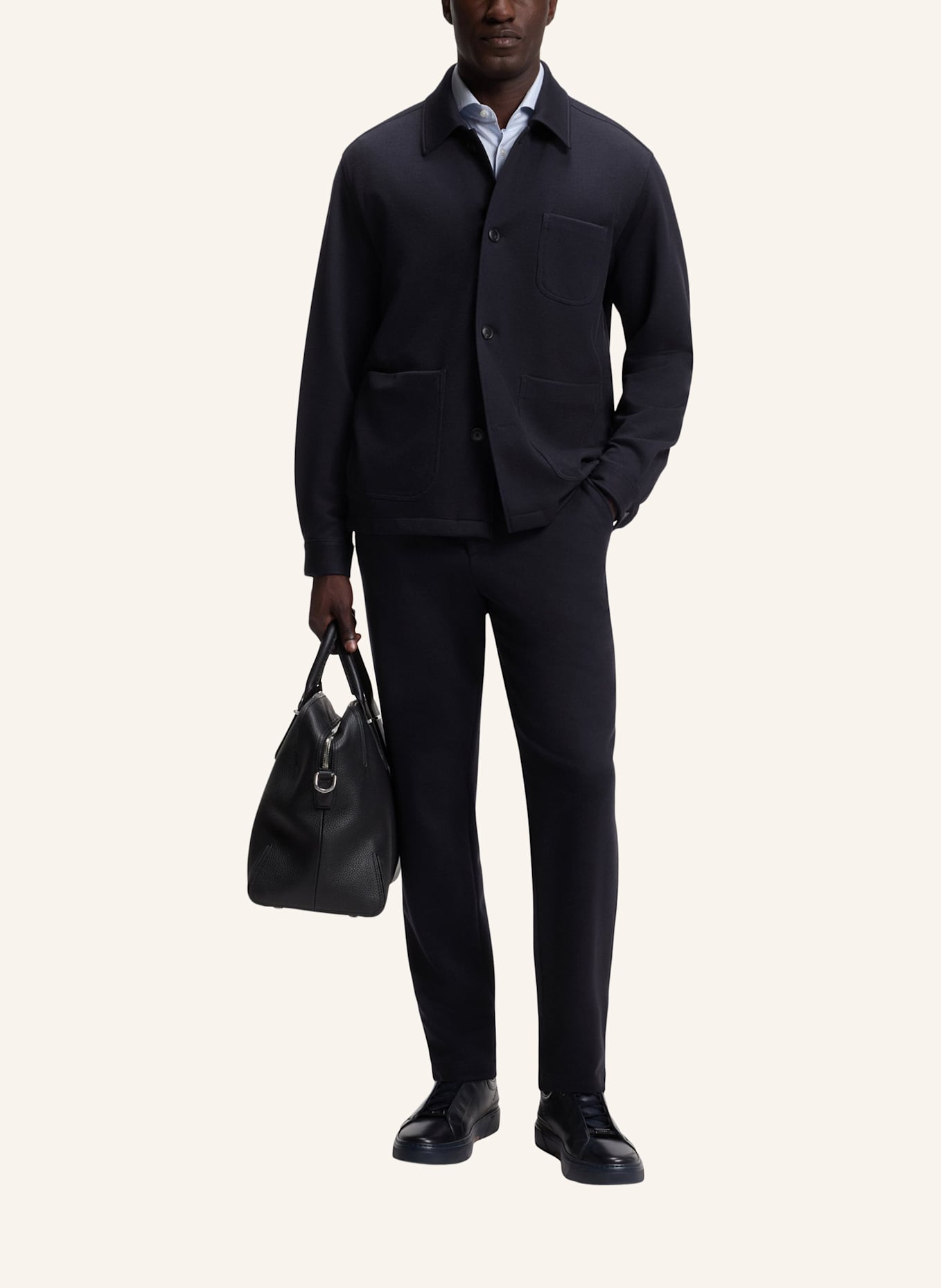 BOSS Sakko P-CARPER-OS-J-WG264 Regular Fit: DUNKELBLAU