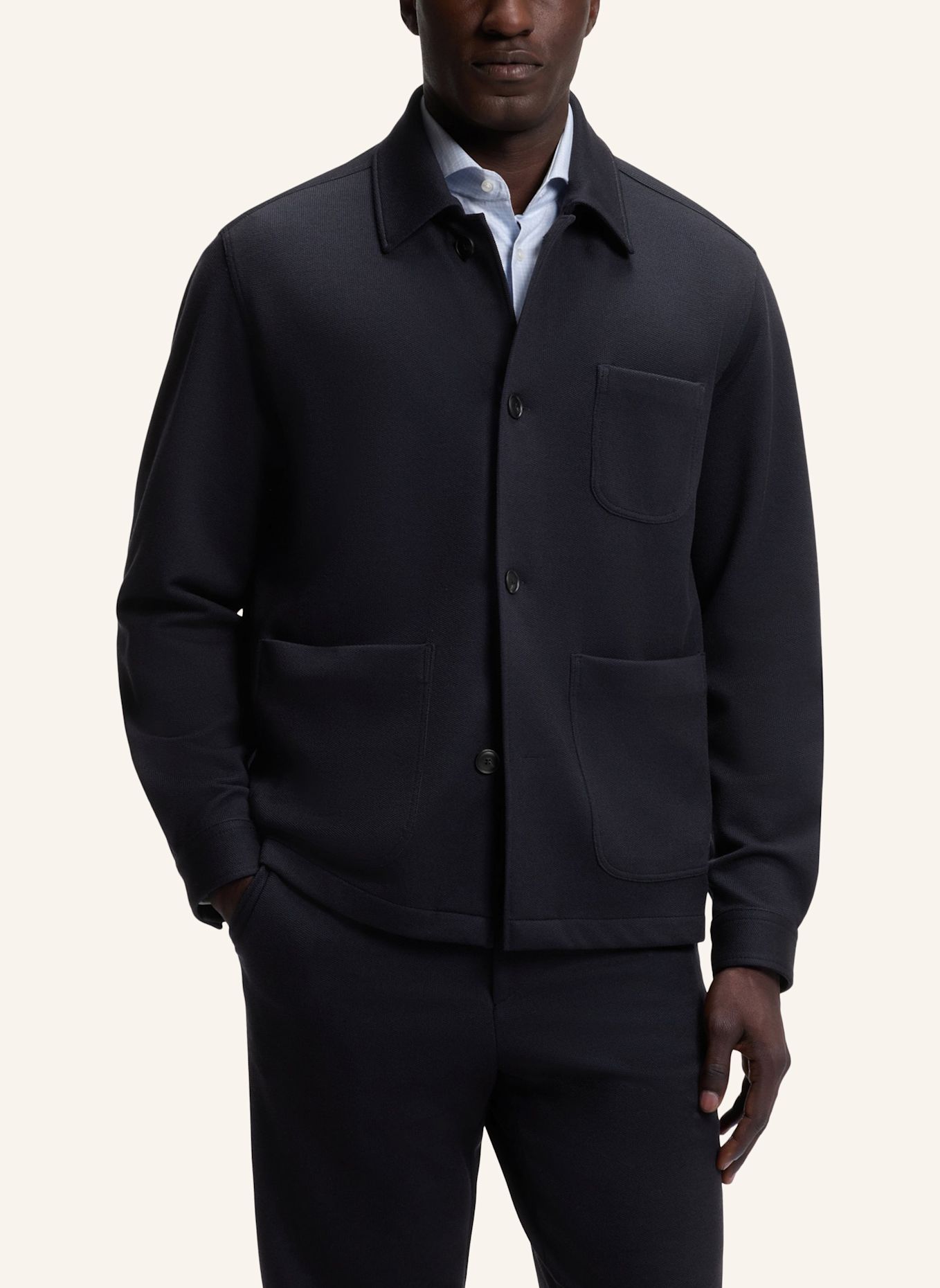 BOSS Sakko P-CARPER-OS-J-WG264 Regular Fit: DUNKELBLAU