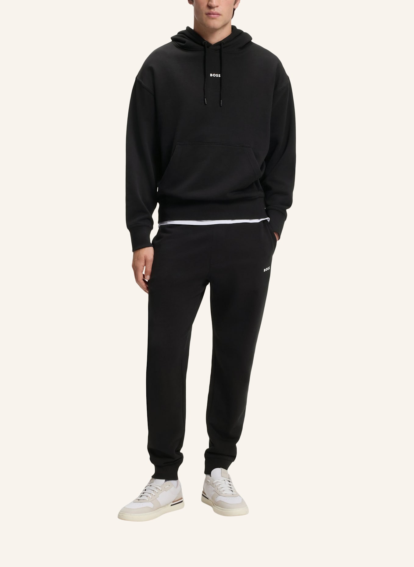 BOSS TRACKSUITWESMALLHOOD Regular Fit: SCHWARZ