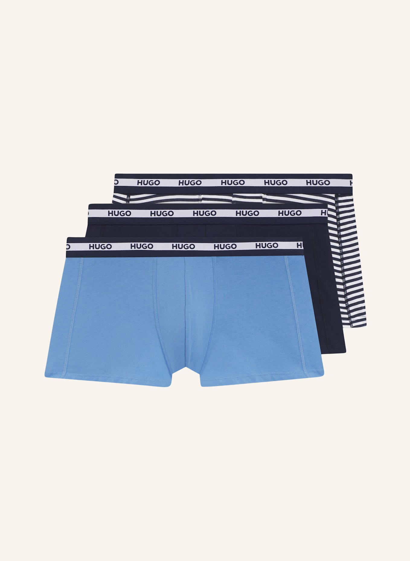 HUGO 3Er-Pack Boxershorts TRUNK TR PLANET DES: WEISS