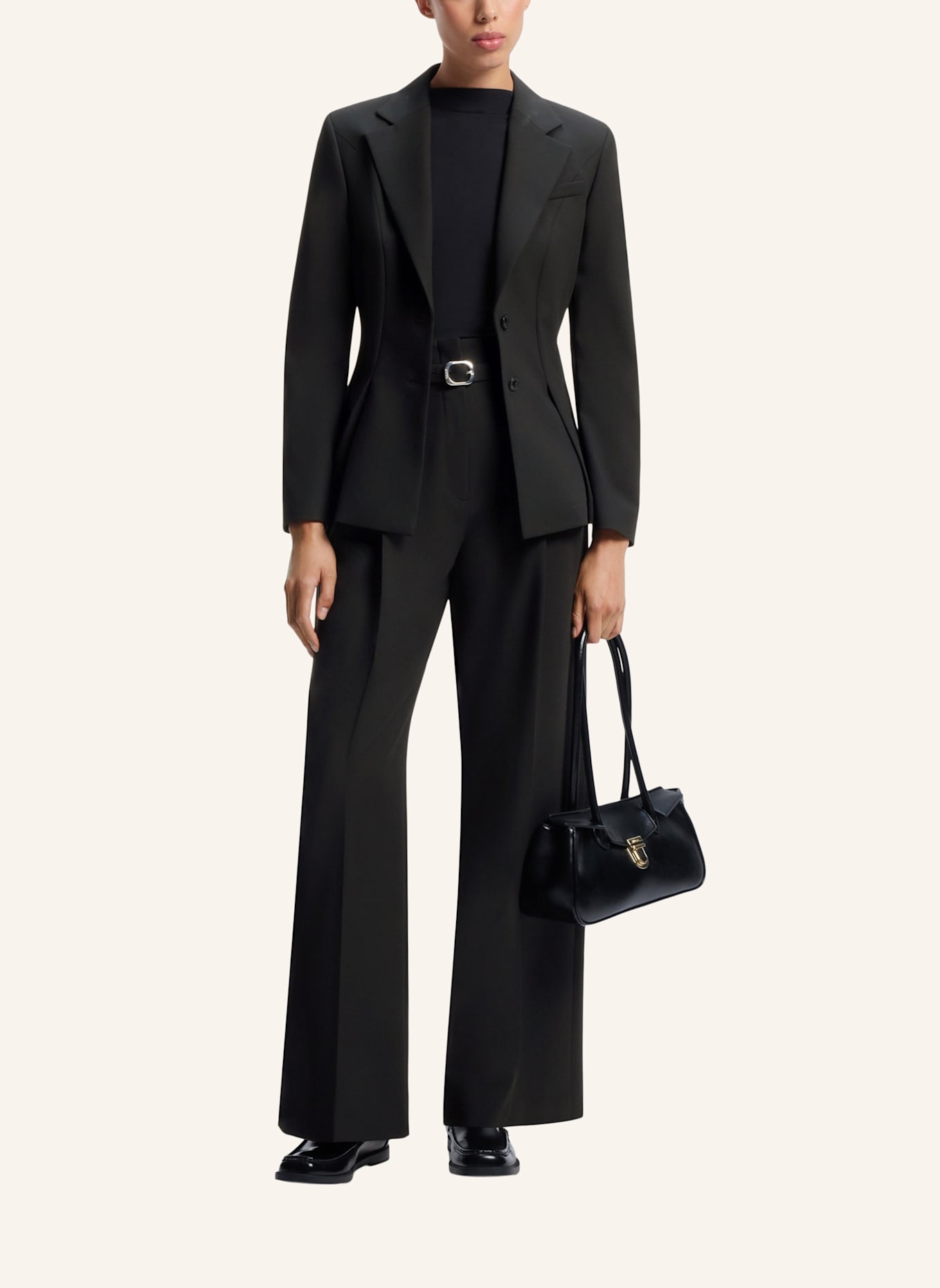HUGO Hose HALMEA Relaxed Fit: SCHWARZ