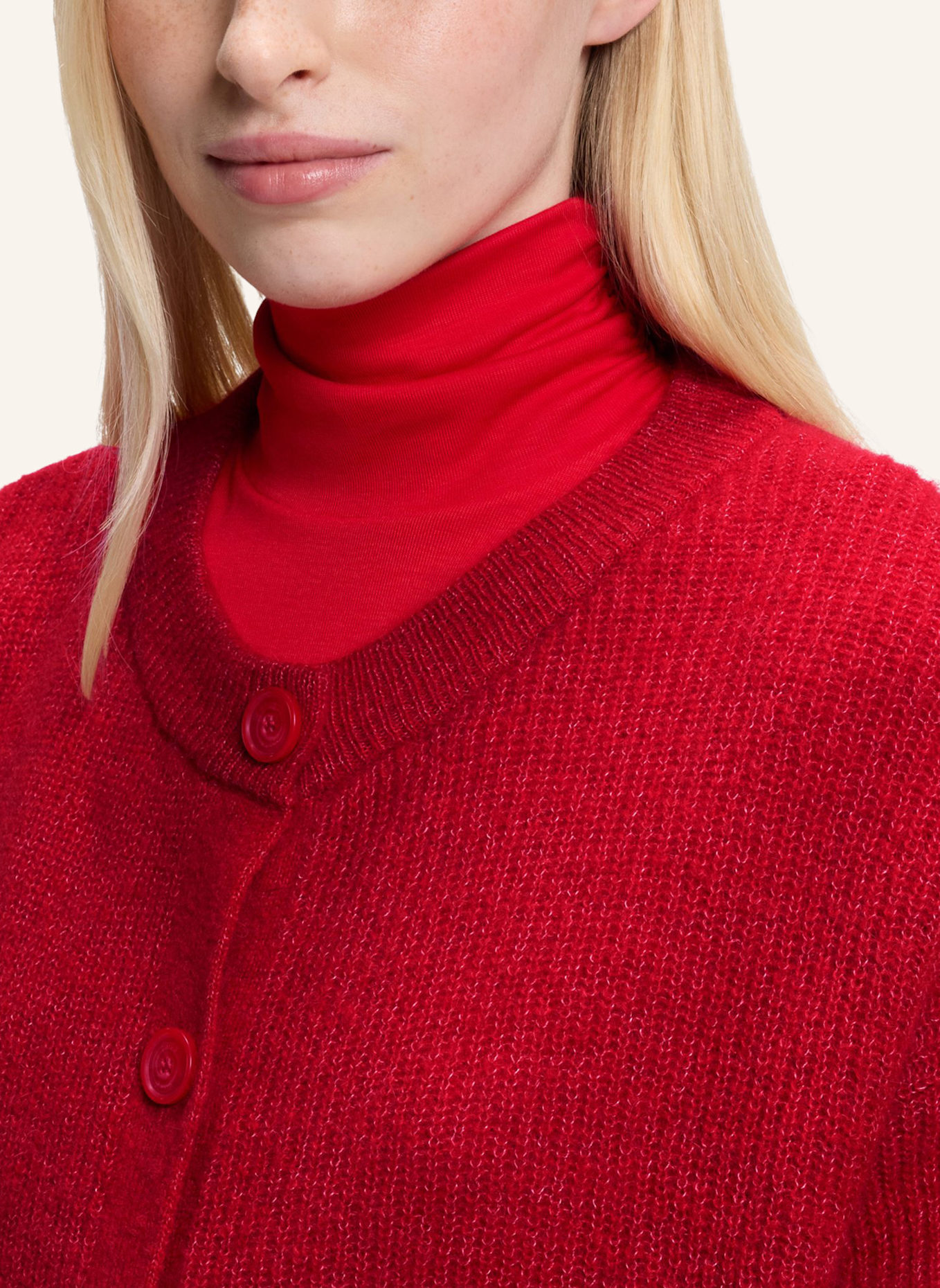 BOSS Strickjacke C_FERNARD_1 Relaxed Fit: ROT