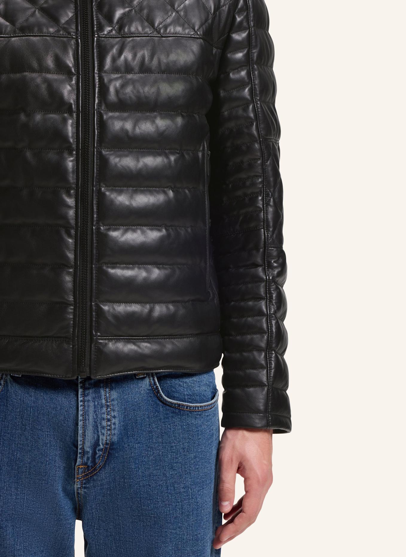 BOSS Lederjacke JONN2_IN: SCHWARZ