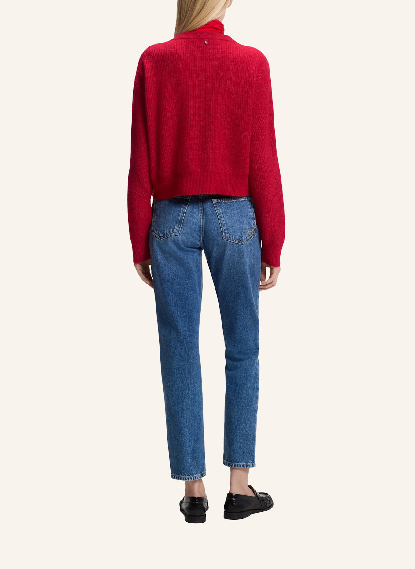 BOSS Strickjacke C_FERNARD_1 Relaxed Fit: ROT