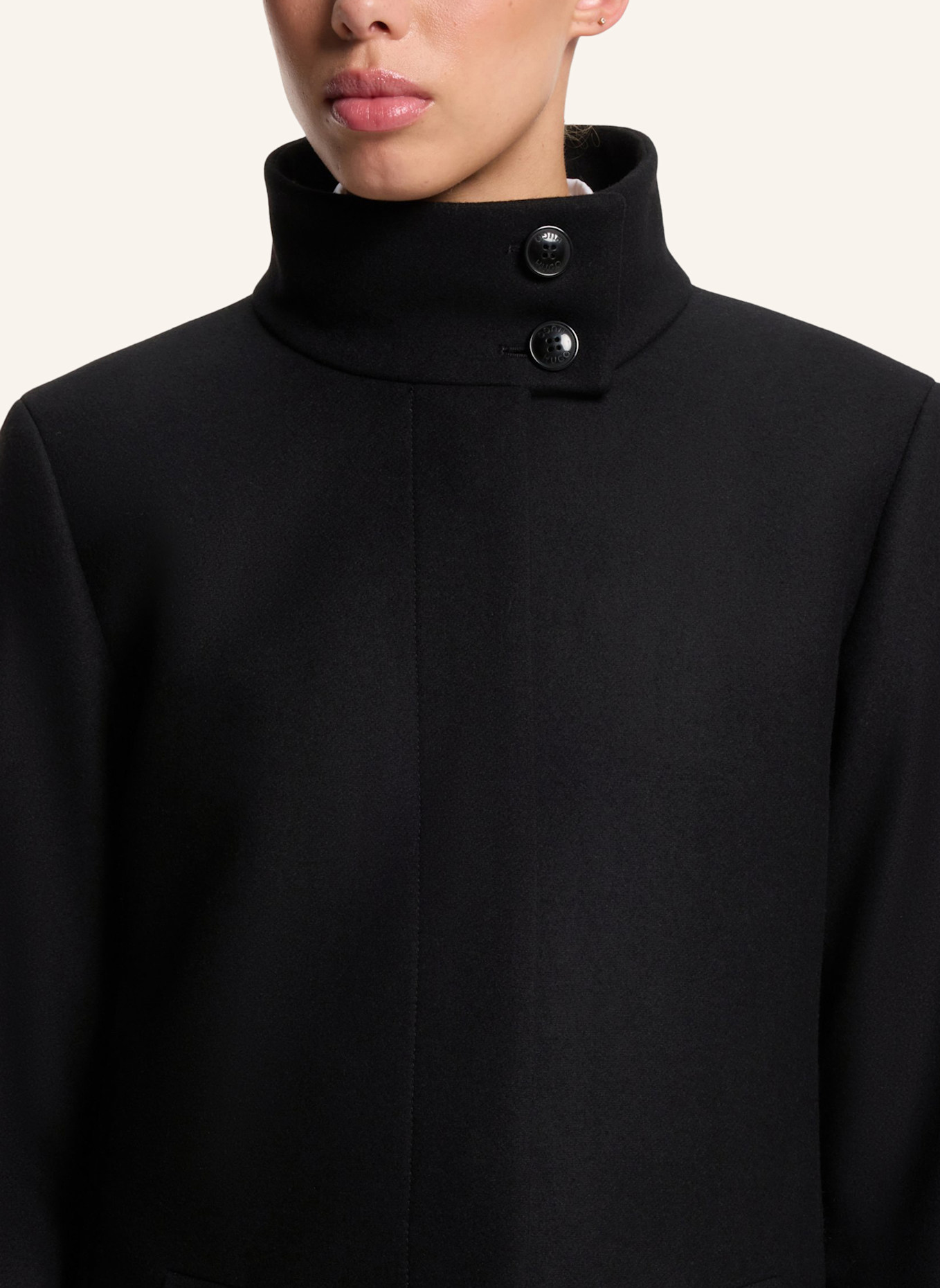 HUGO Mantel MUGO Regular Fit: SCHWARZ